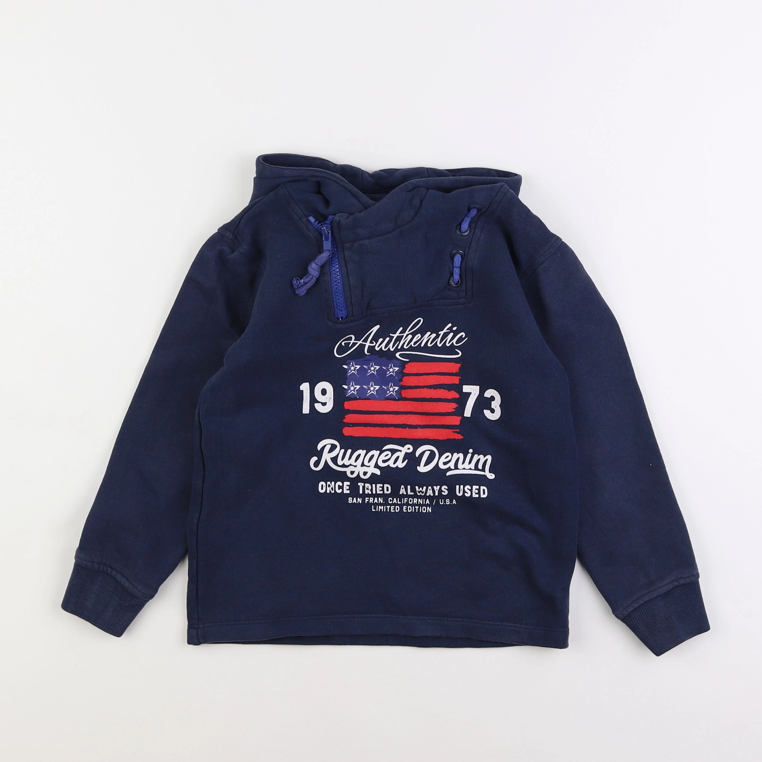 Vertbaudet - sweat bleu - 8 ans