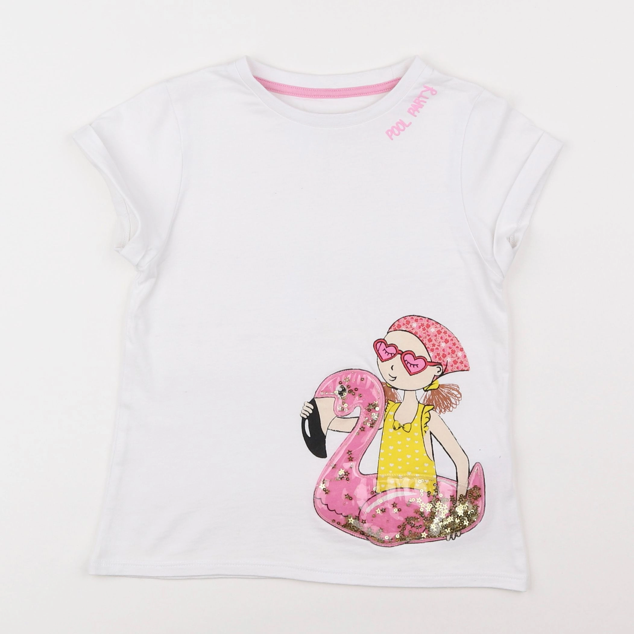 Vertbaudet - tee-shirt blanc - 8 ans