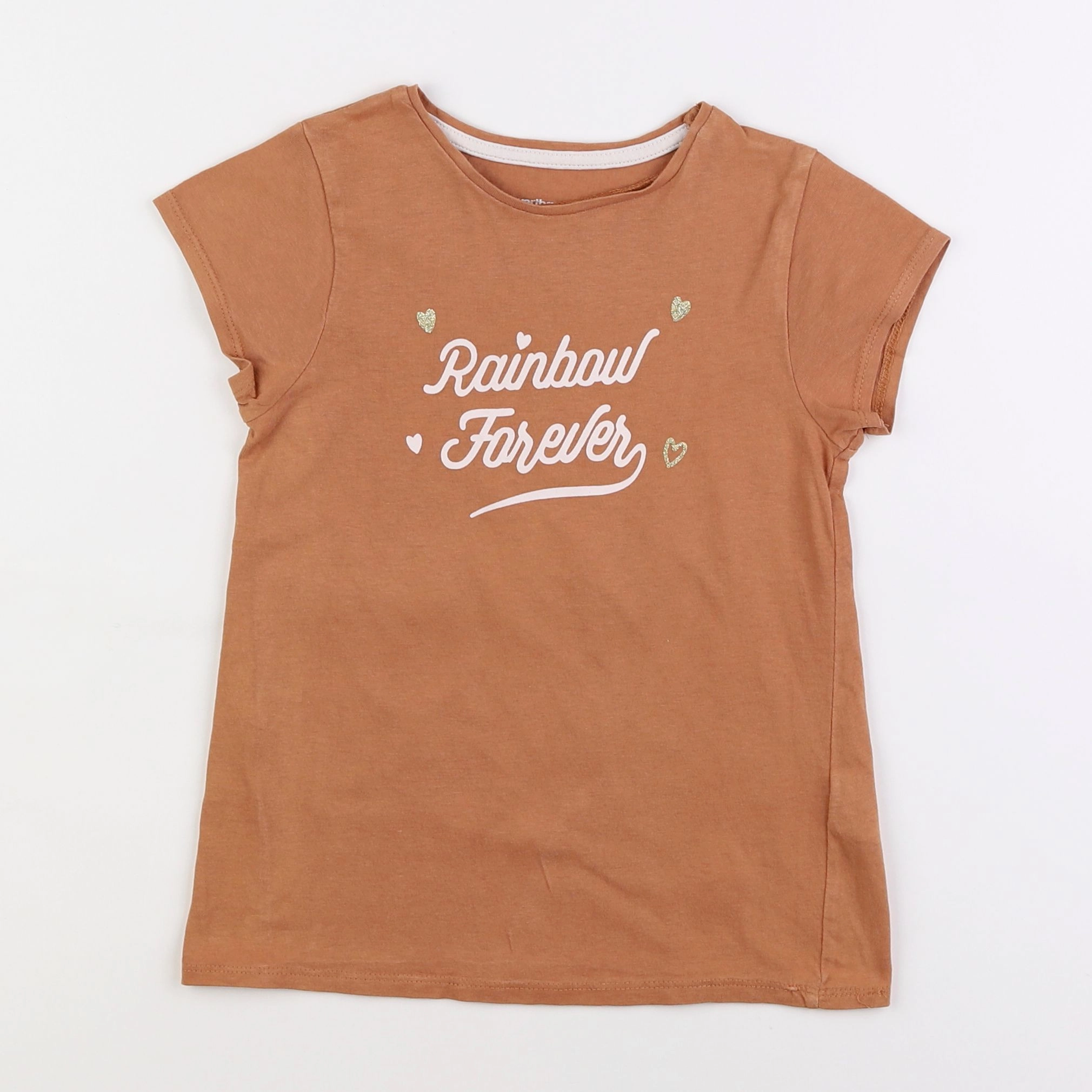 Vertbaudet - tee-shirt marron - 8 ans