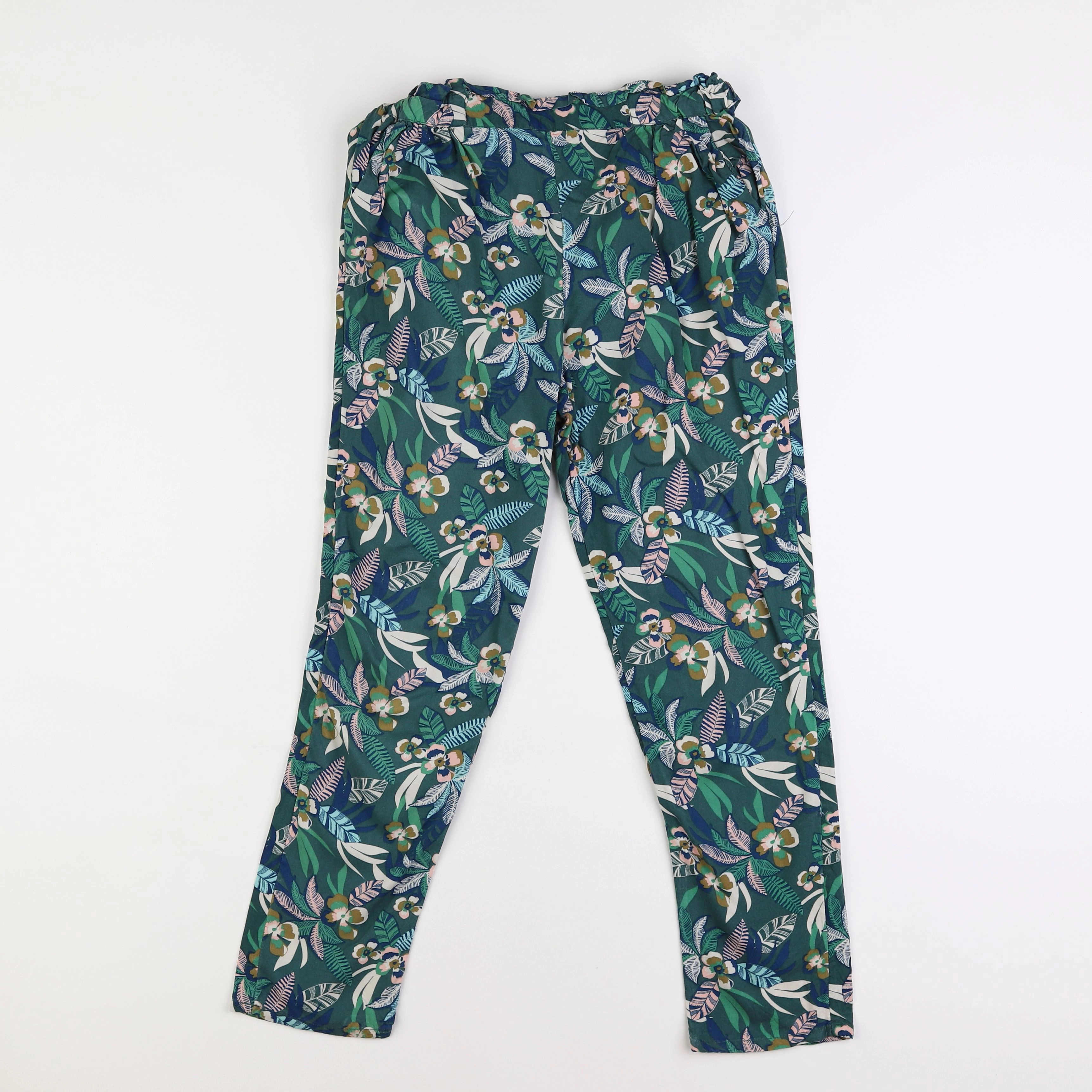 Vertbaudet - pantalon vert - 11/12 ans