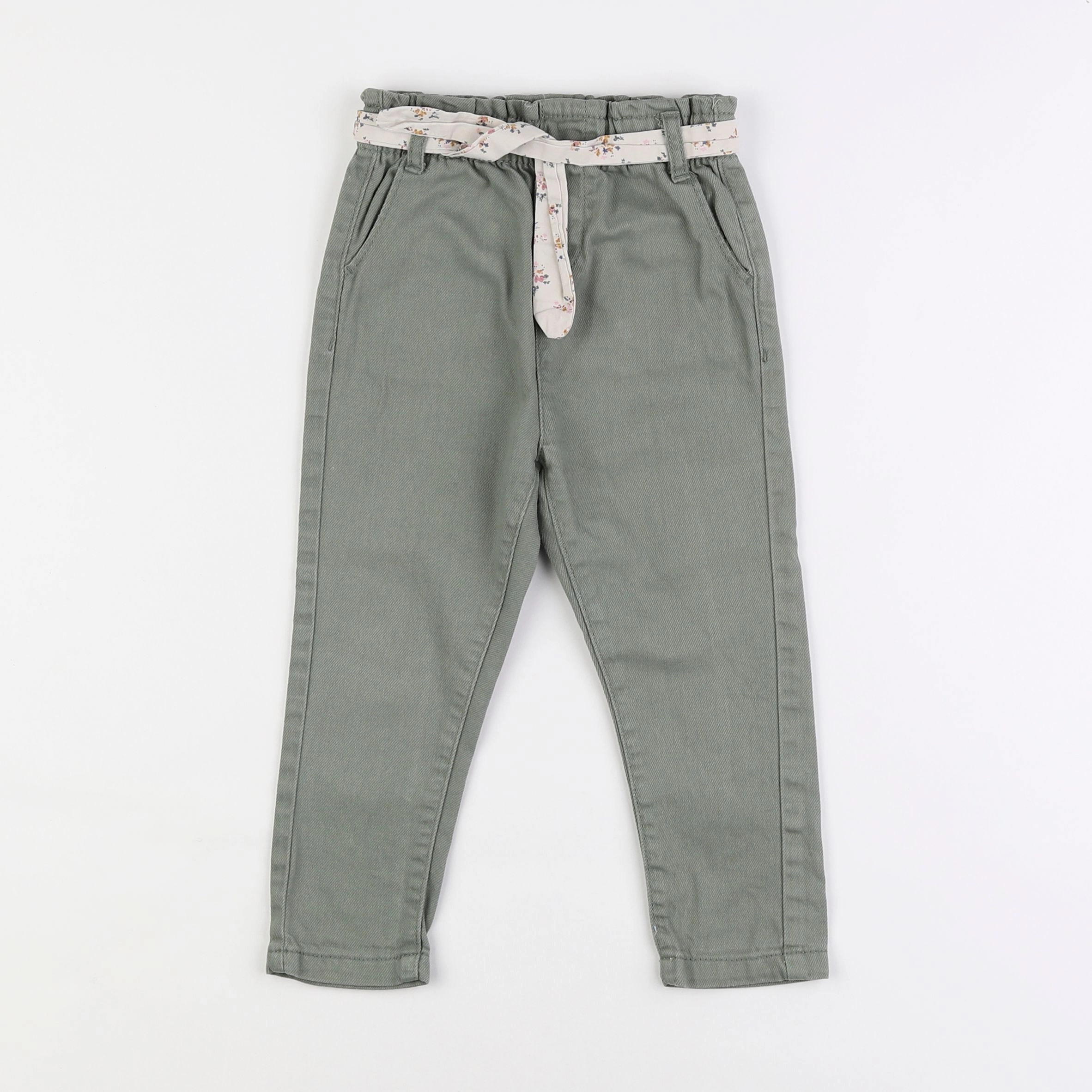 Vertbaudet - pantalon vert - 18 mois