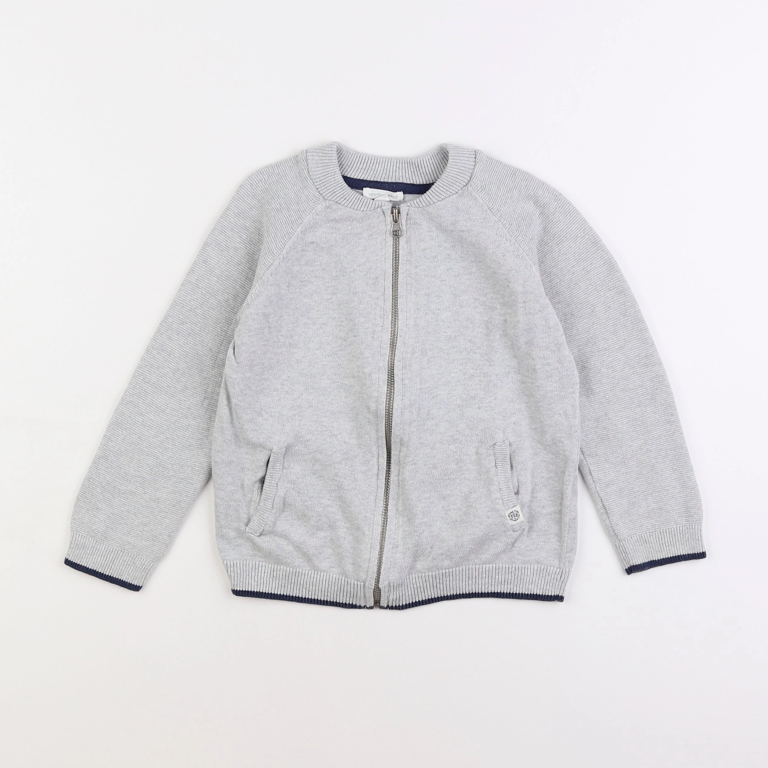 Vertbaudet - gilet gris - 5 ans