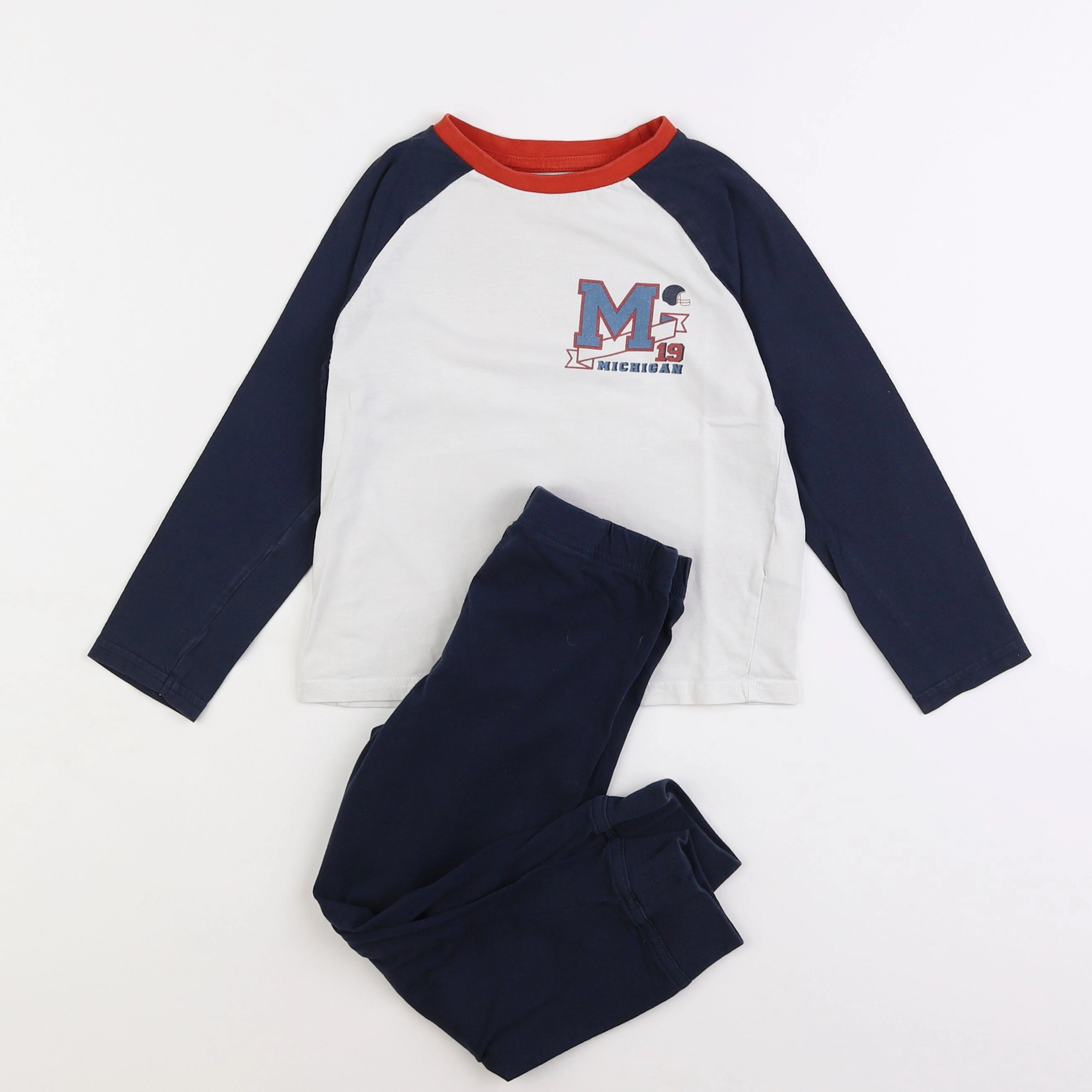 Vertbaudet - pyjama coton bleu - 5 ans