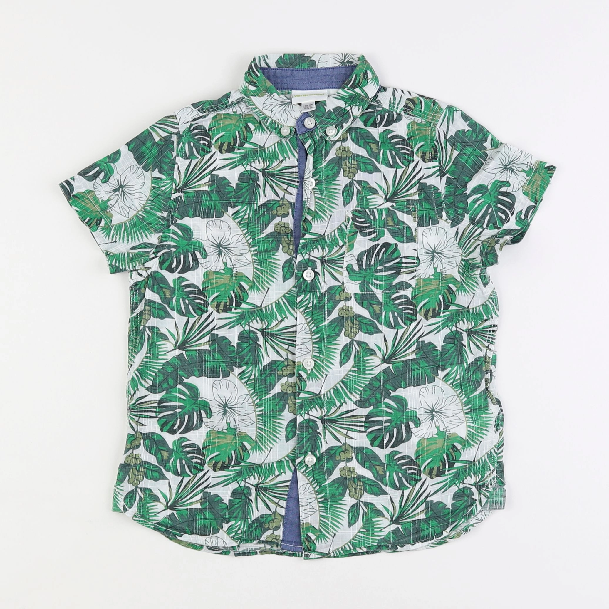 Vertbaudet - chemise vert - 5 ans