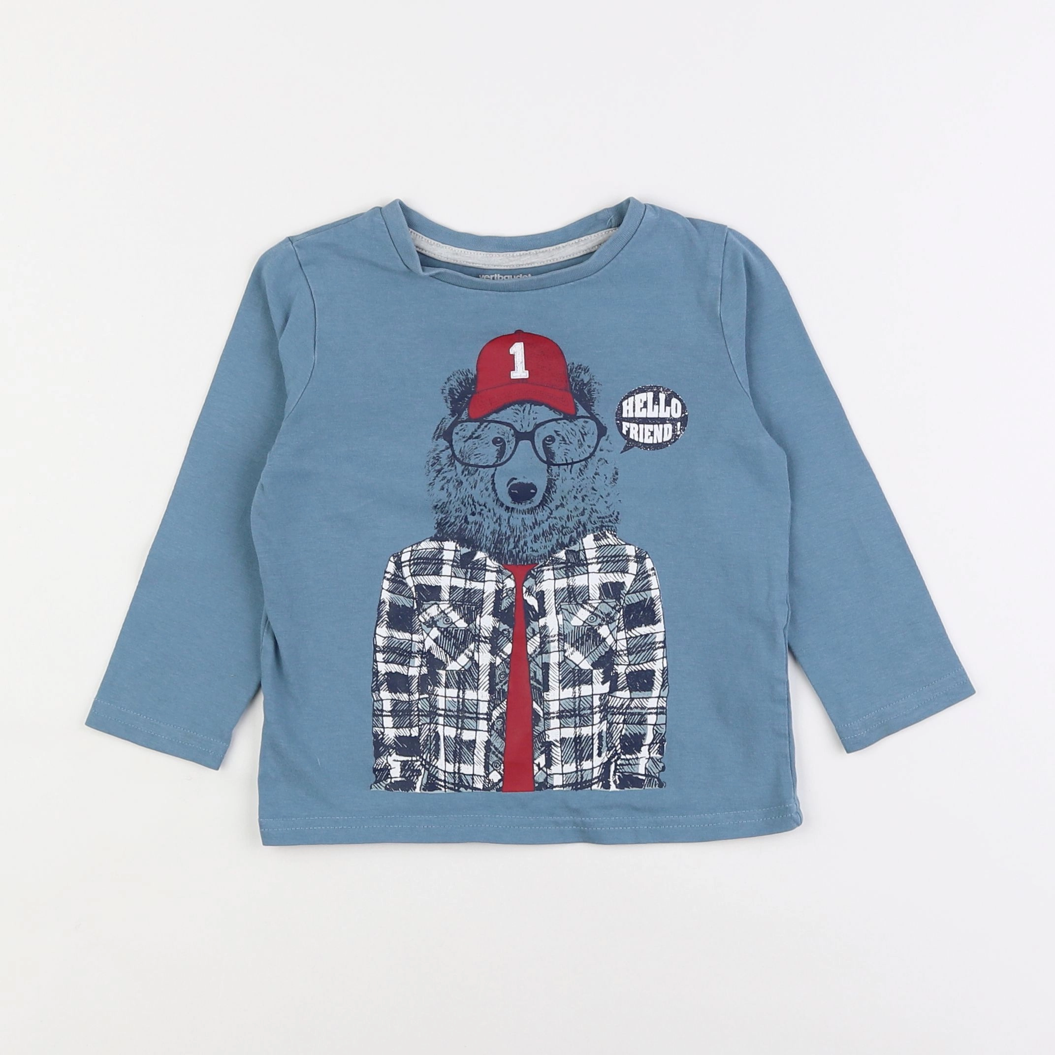 Vertbaudet - tee-shirt bleu - 3 ans