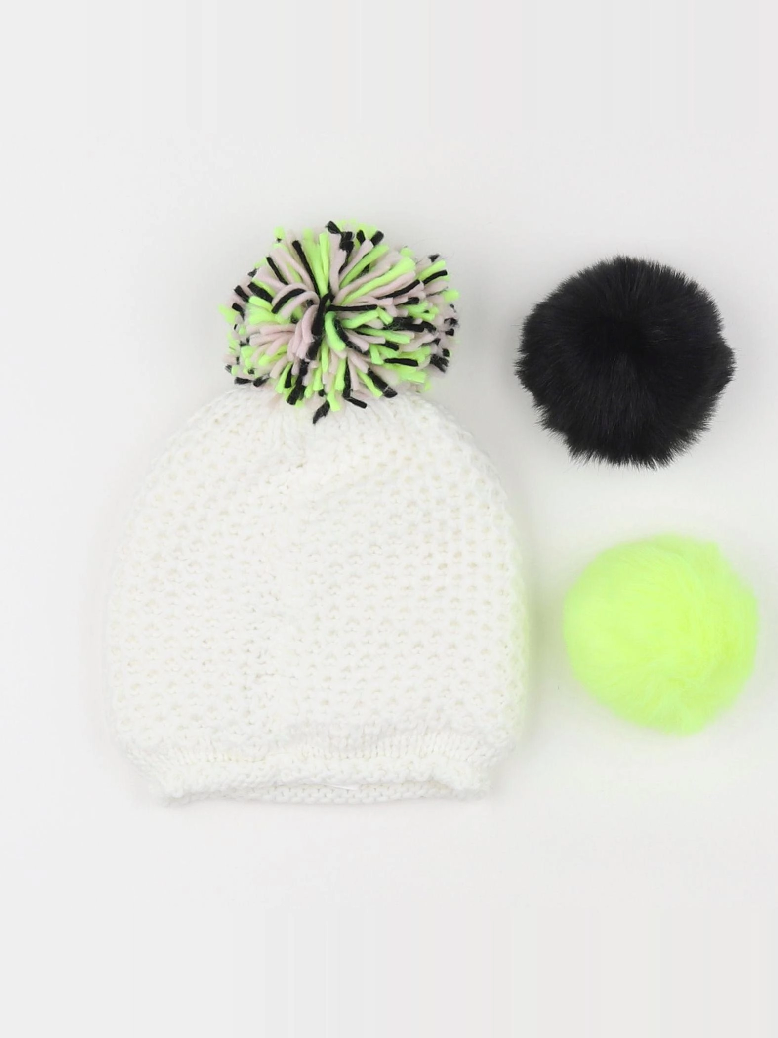IKKS - bonnet blanc - 5/6 ans
