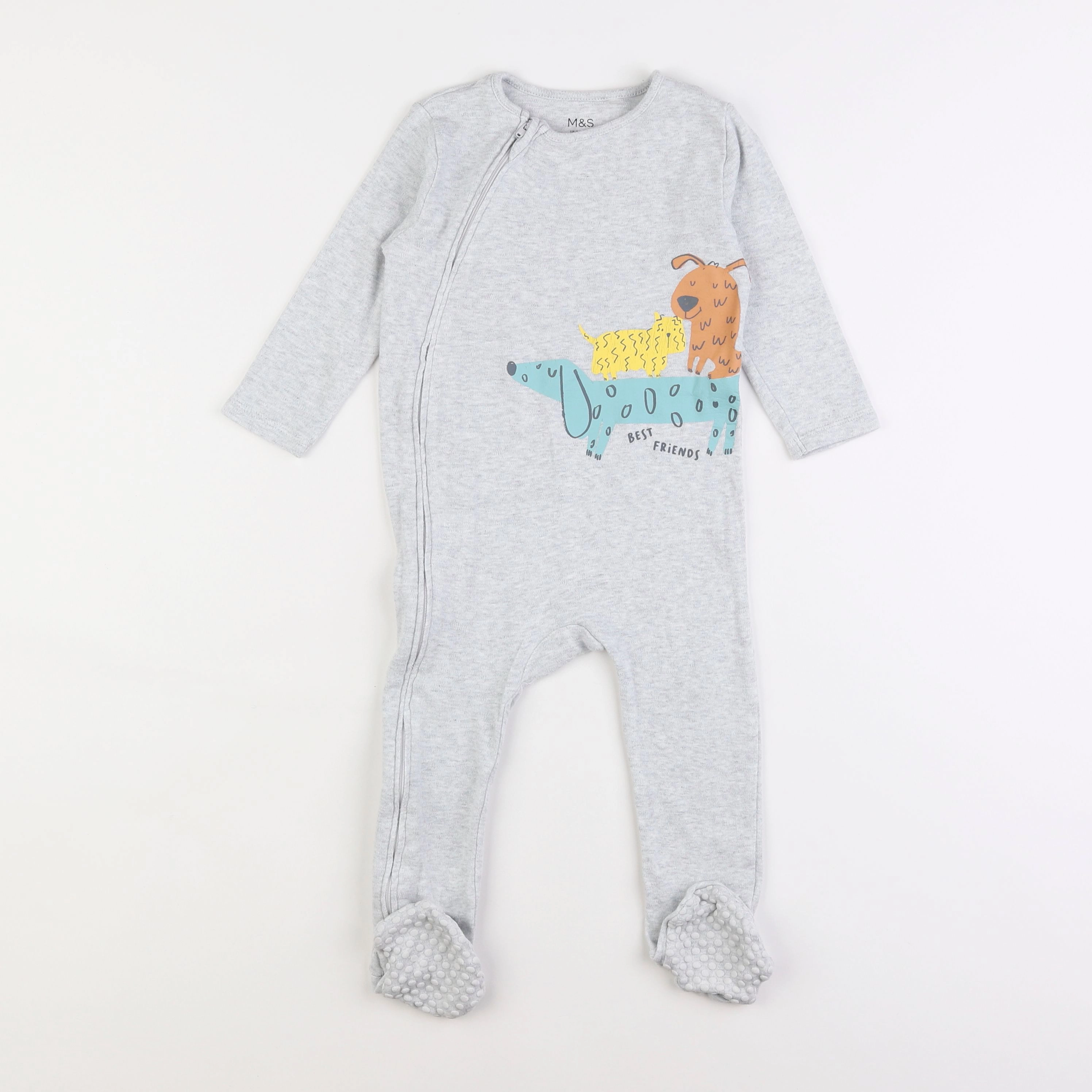 Marks & Spencer  - pyjama coton gris - 18 mois à 2 ans