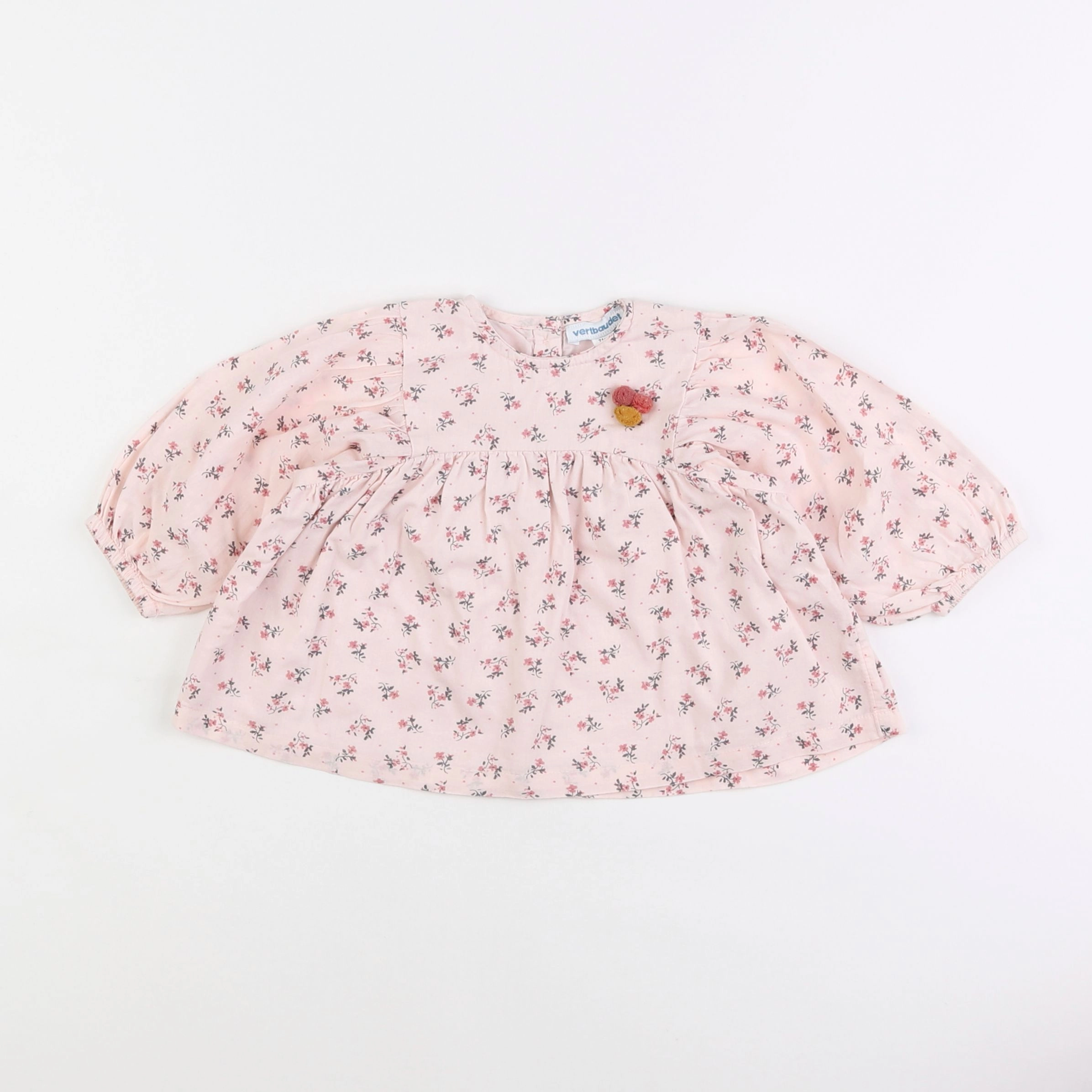 Vertbaudet - blouse rose - 9 mois