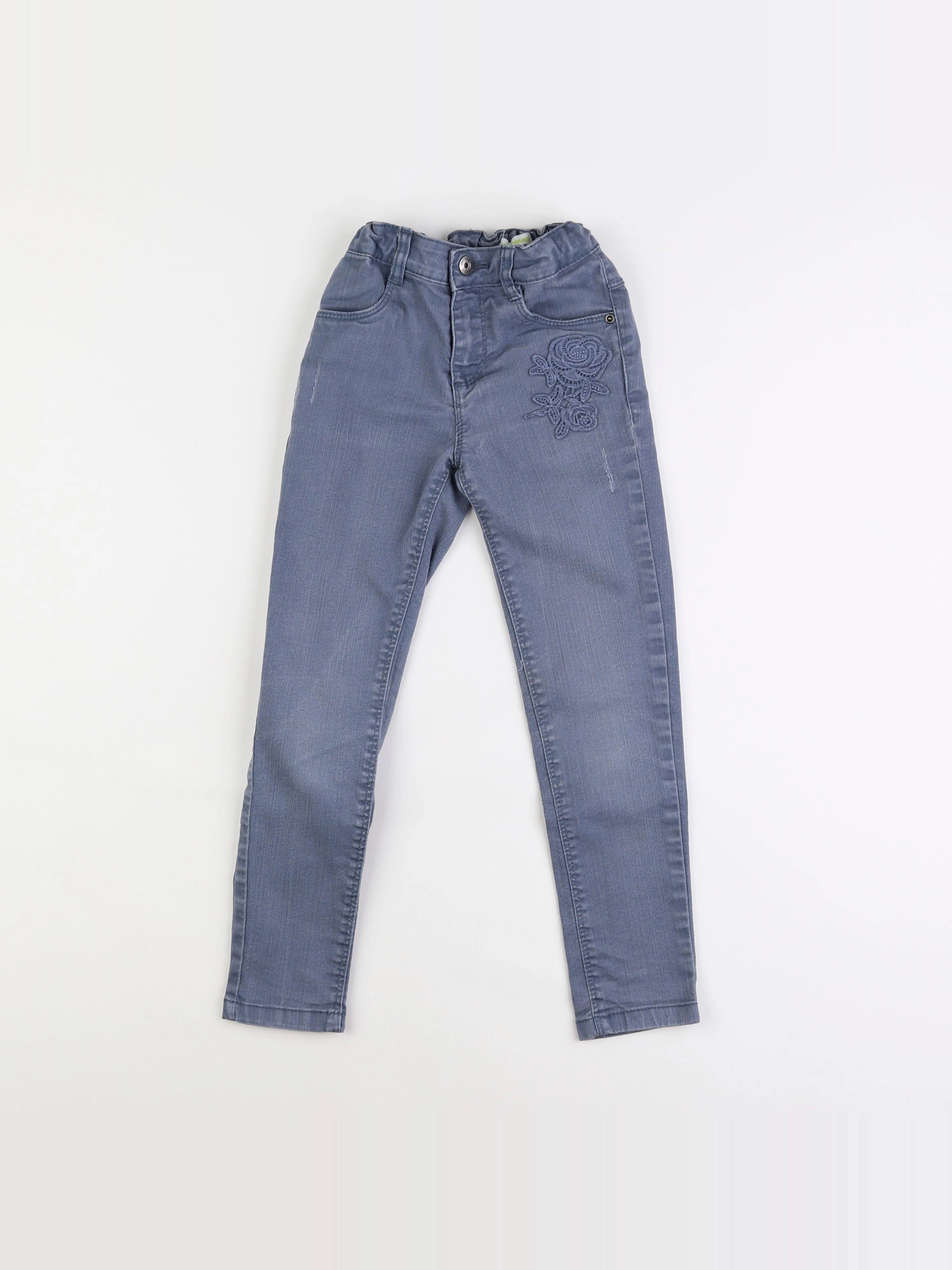 Vertbaudet - pantalon bleu - 7 ans