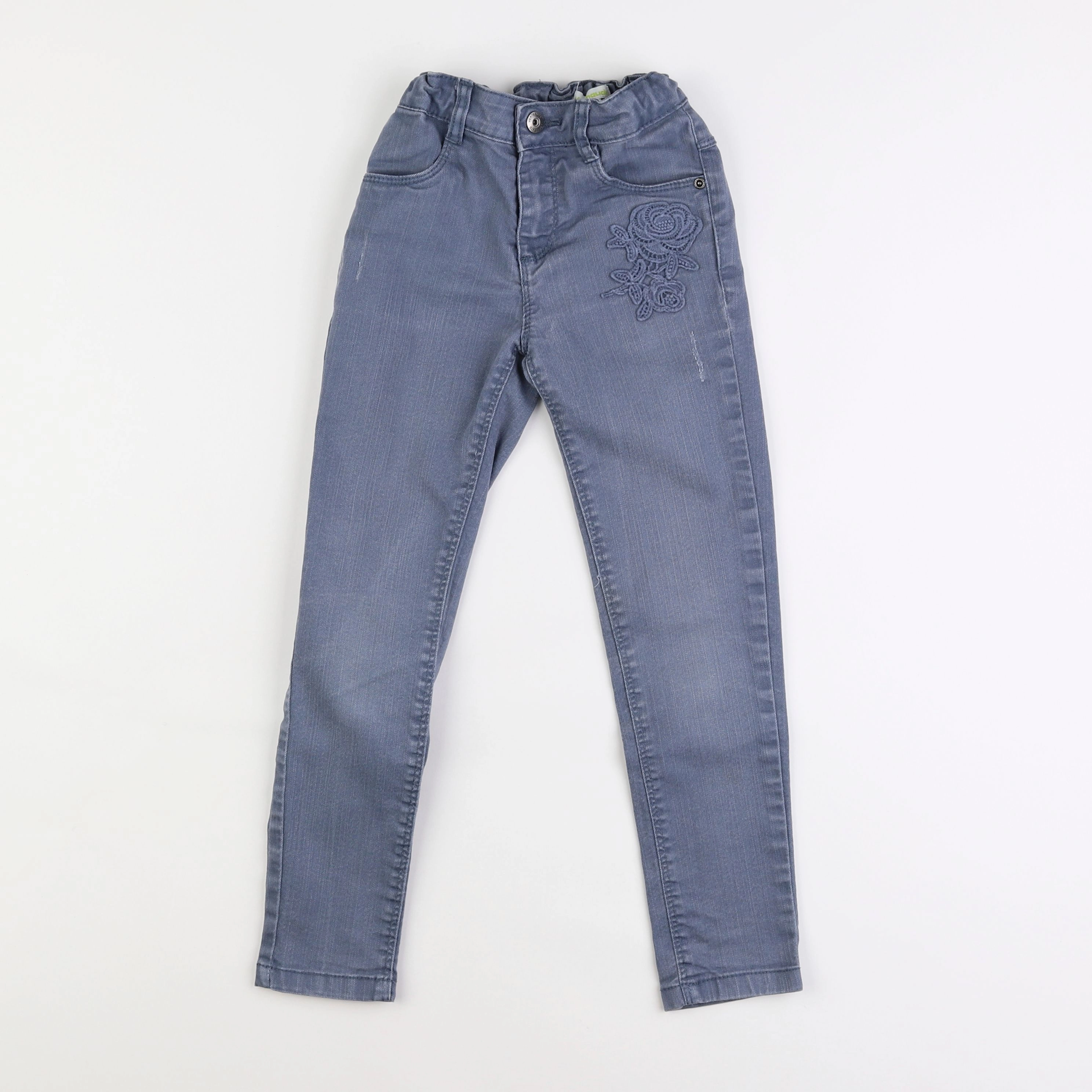 Vertbaudet - pantalon bleu - 7 ans