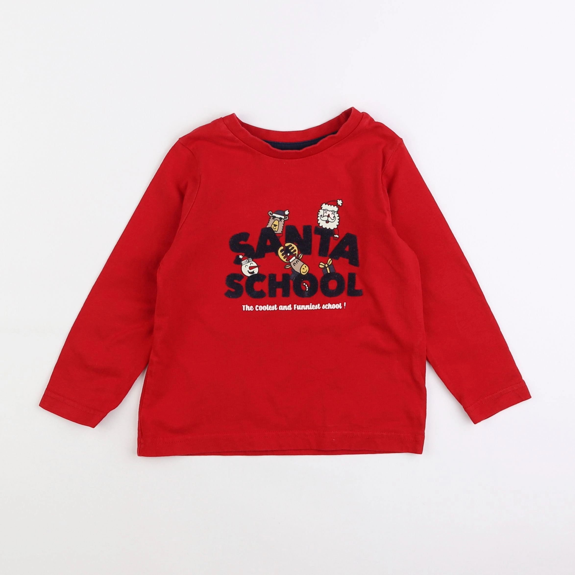 Vertbaudet - tee-shirt rouge - 4 ans