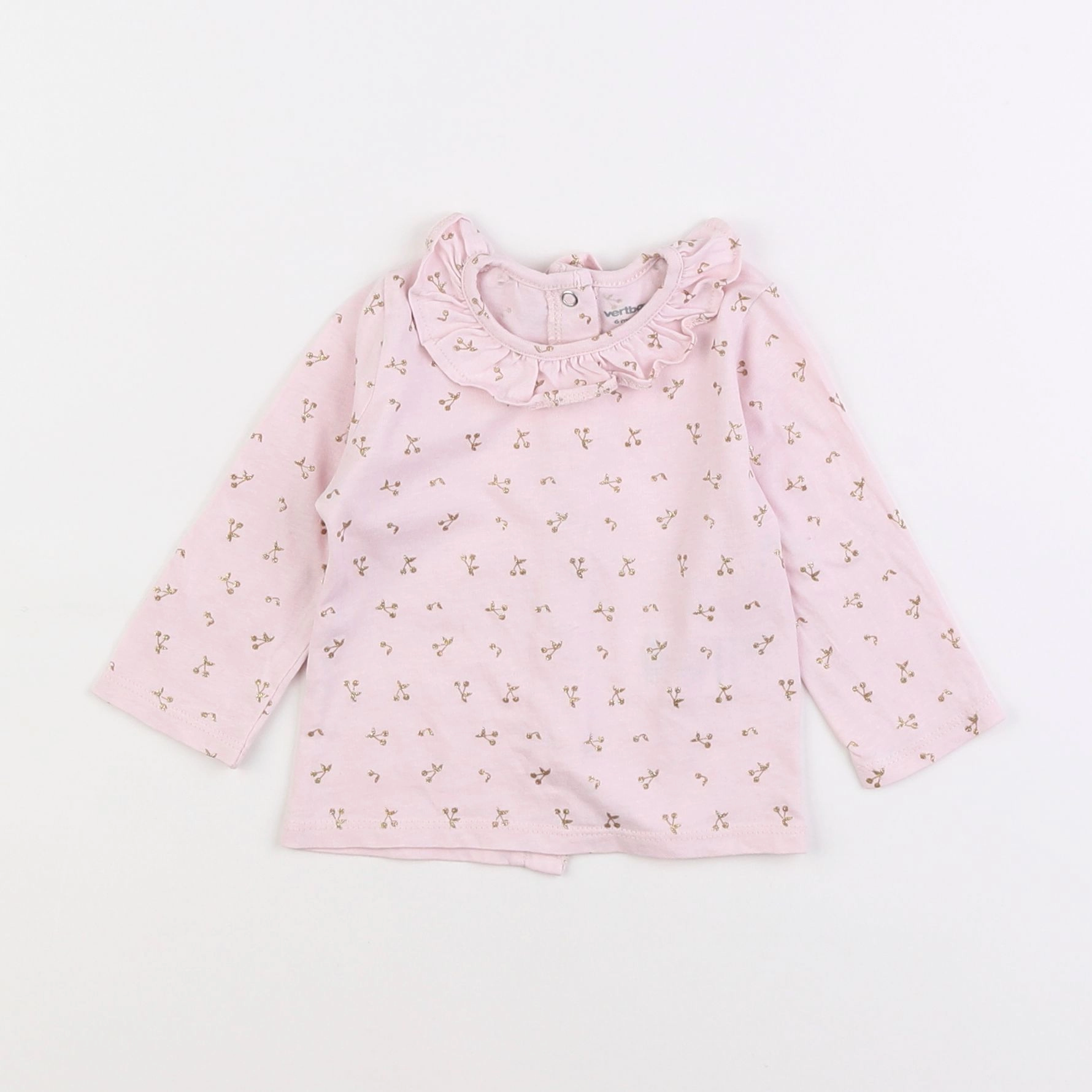 Vertbaudet - tee-shirt rose - 6 mois