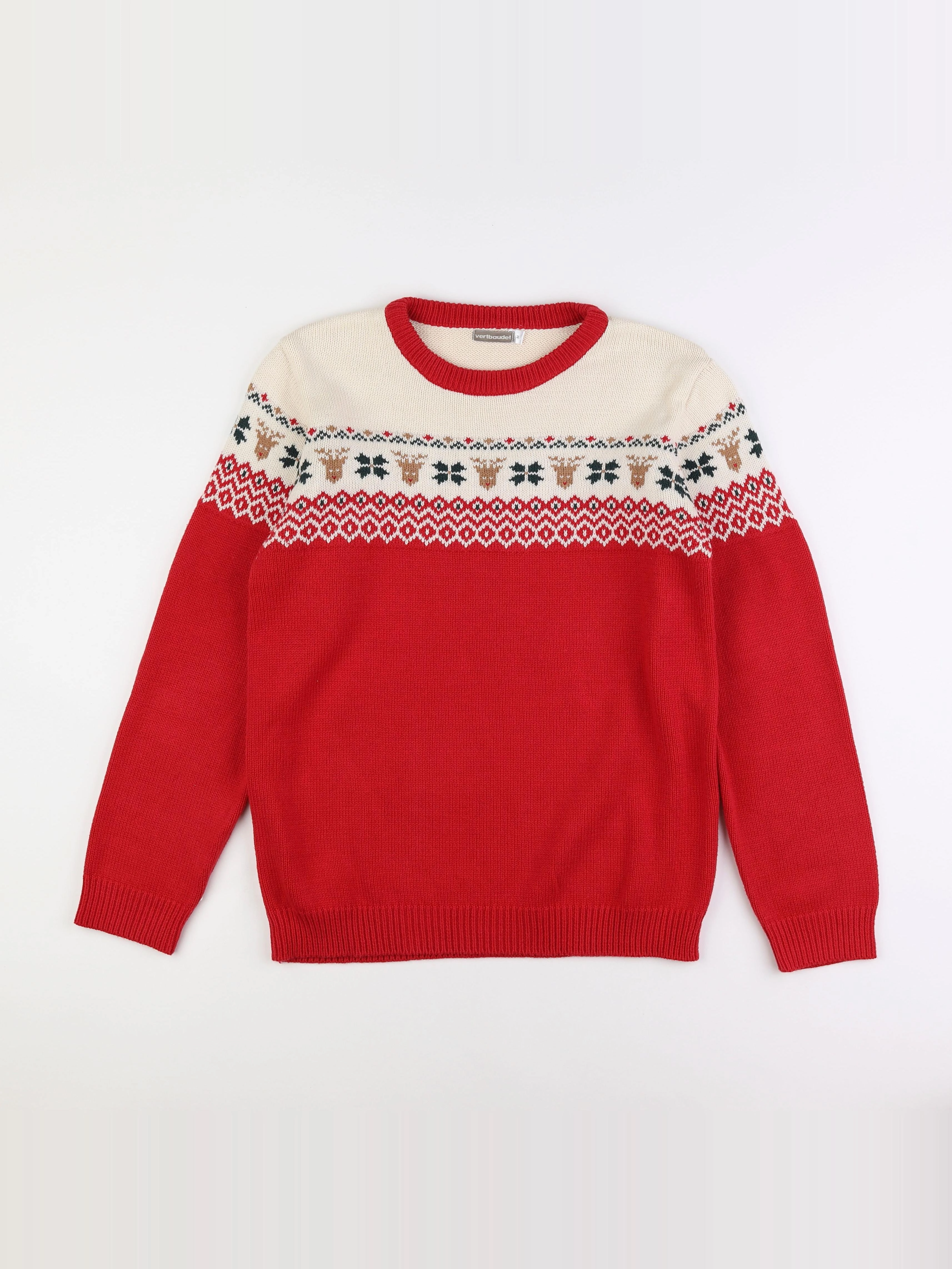 Vertbaudet - pull grossesse rouge, beige - 40 à 42
