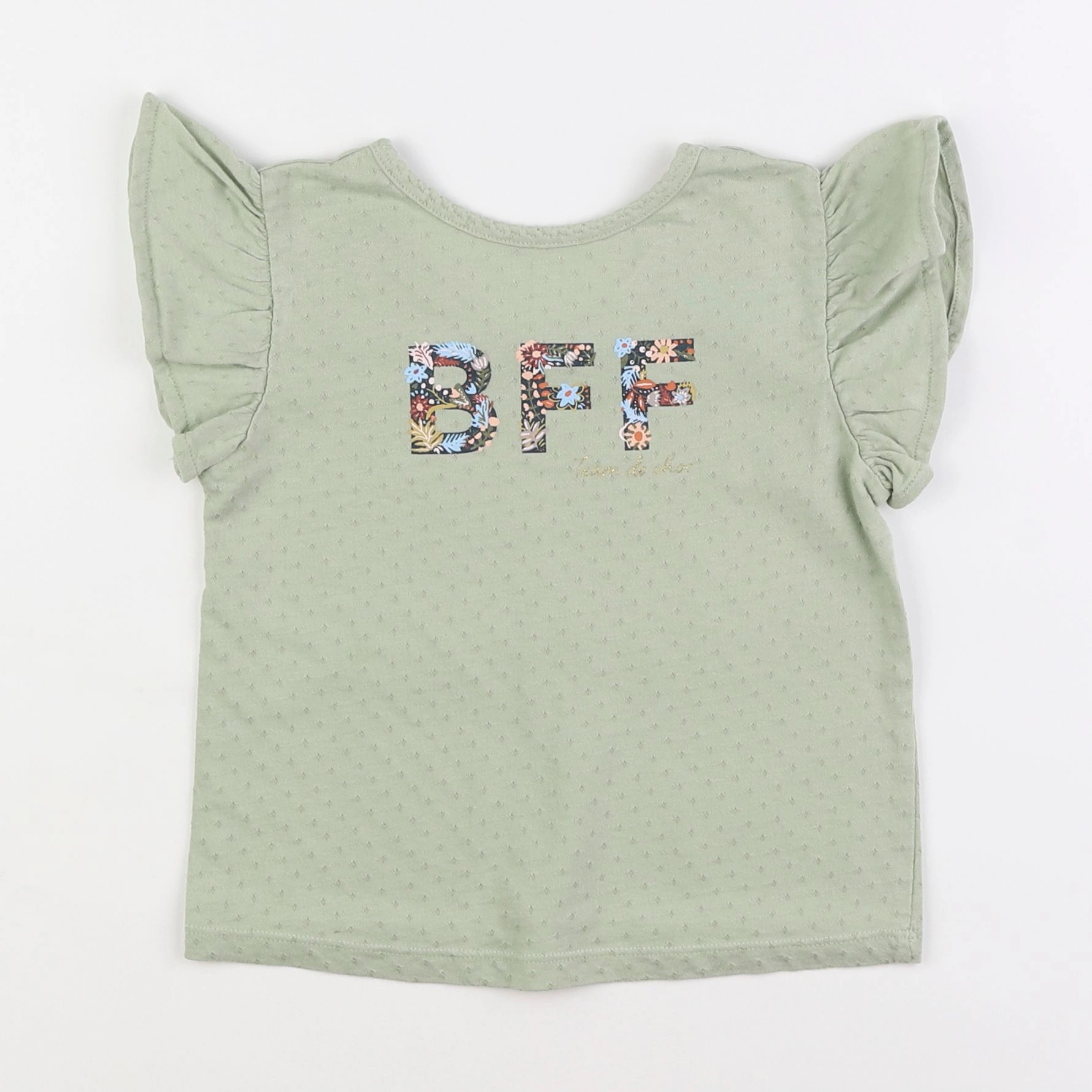 Vertbaudet - tee-shirt vert - 4 ans