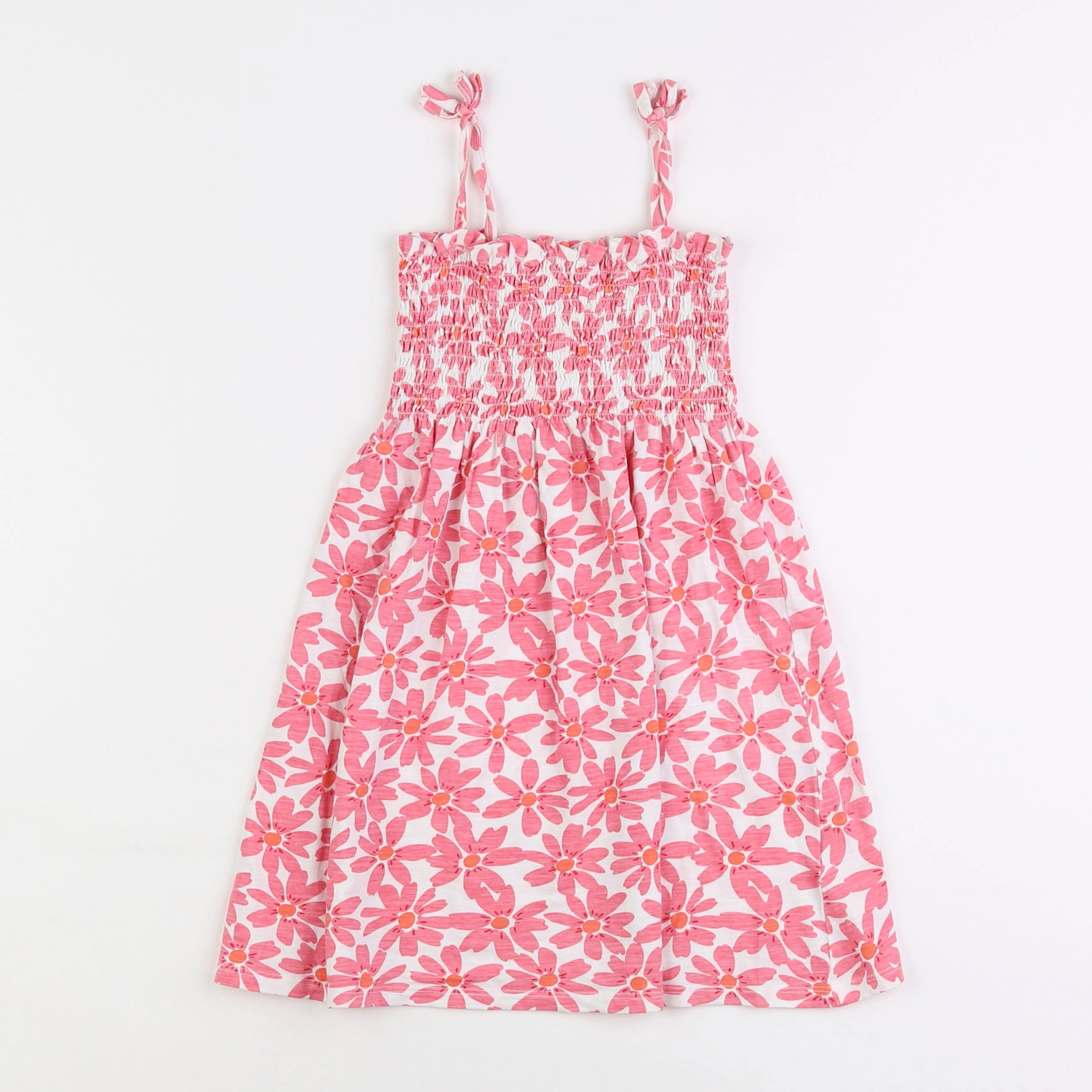 Vertbaudet - robe rose, blanc - 4 ans