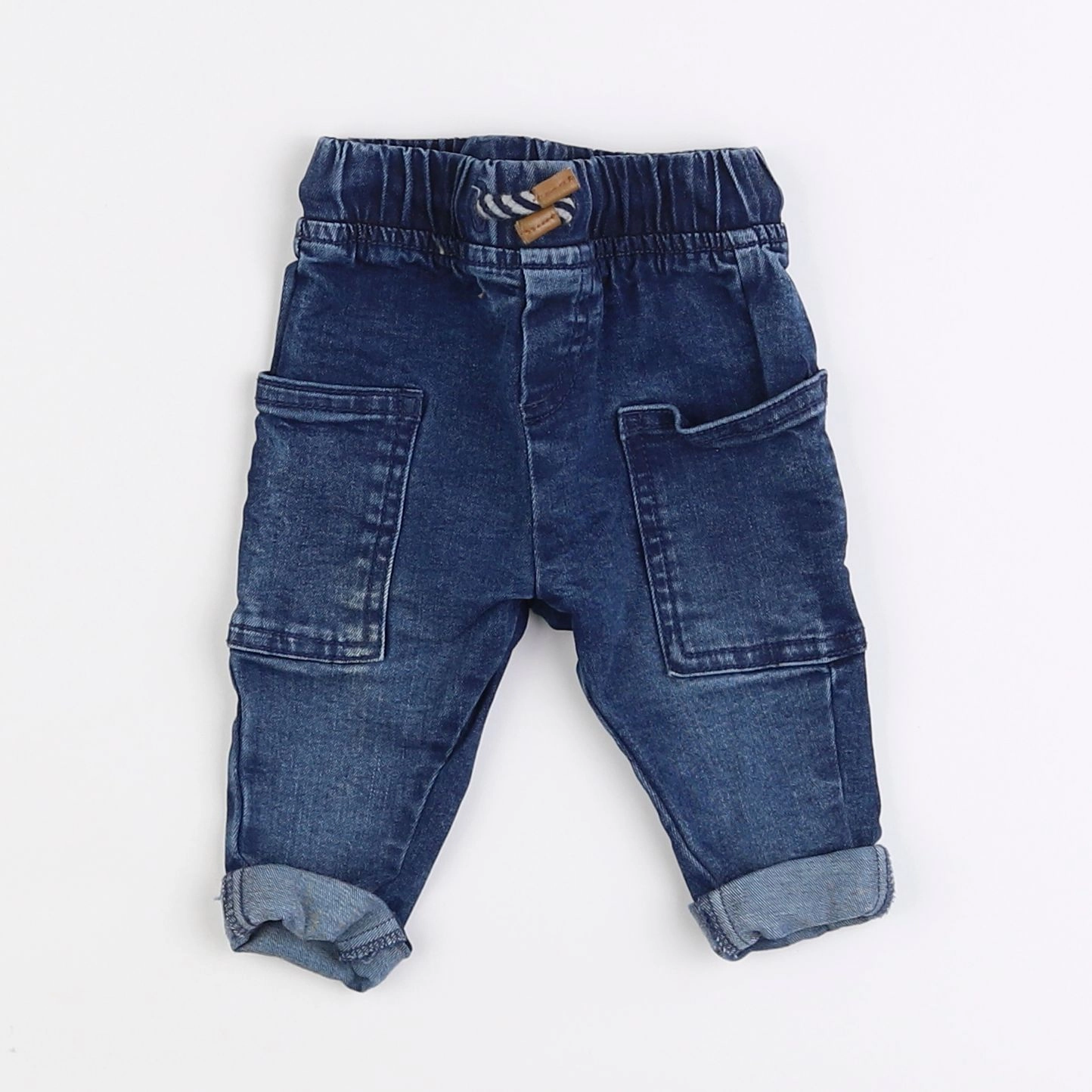 Vertbaudet - jegging bleu - 3 mois