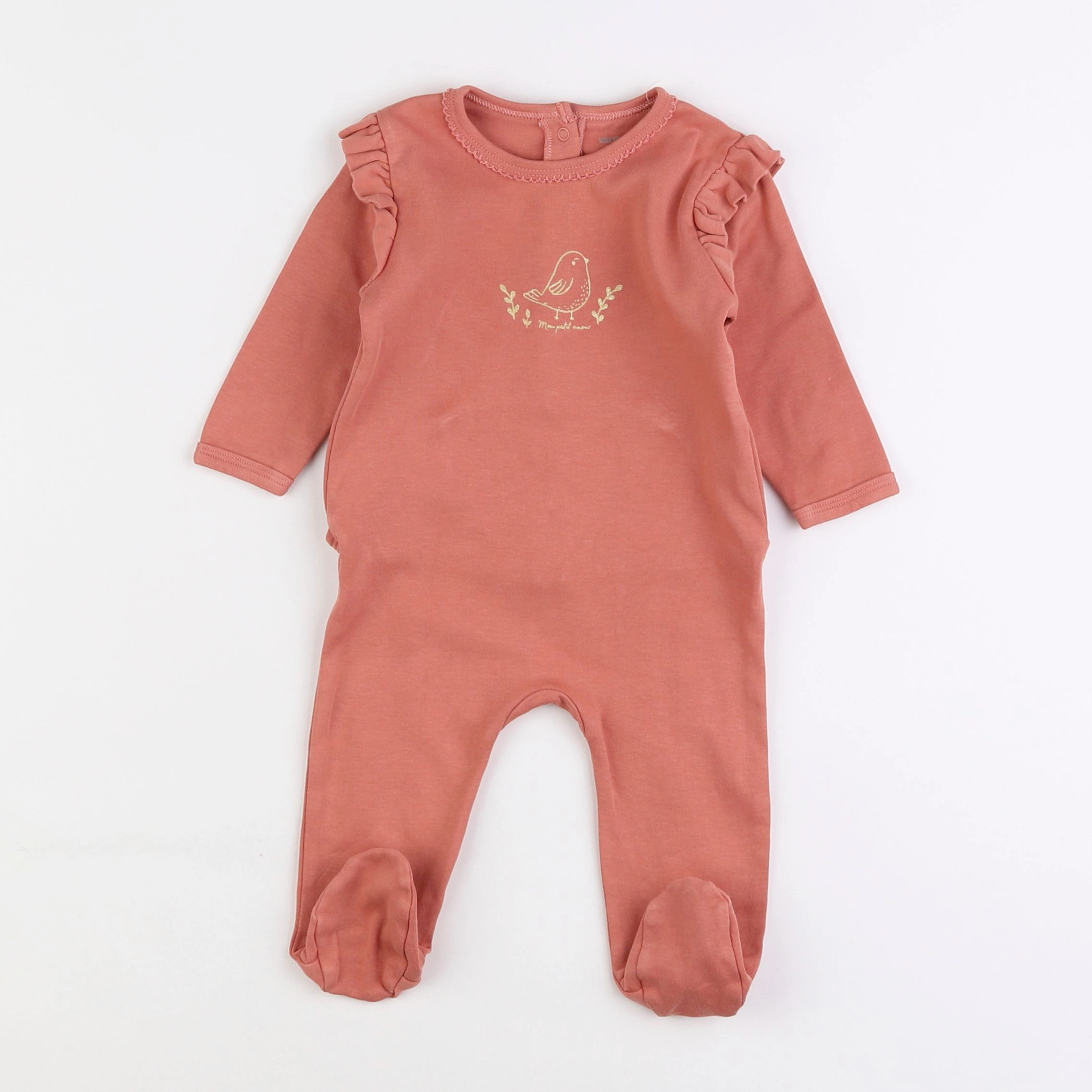 Vertbaudet - pyjama coton rose - 6 mois