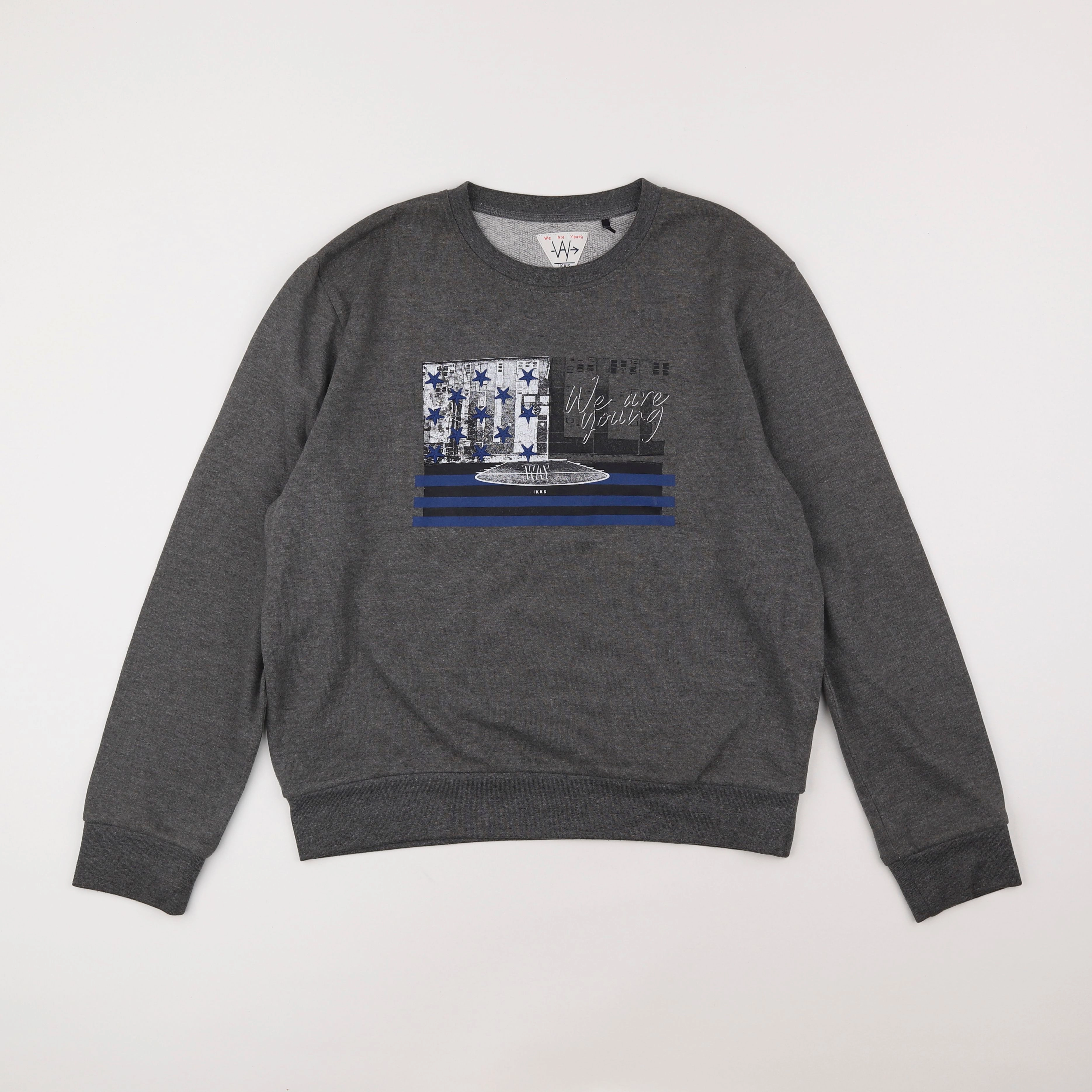 IKKS - sweat gris - 14 ans