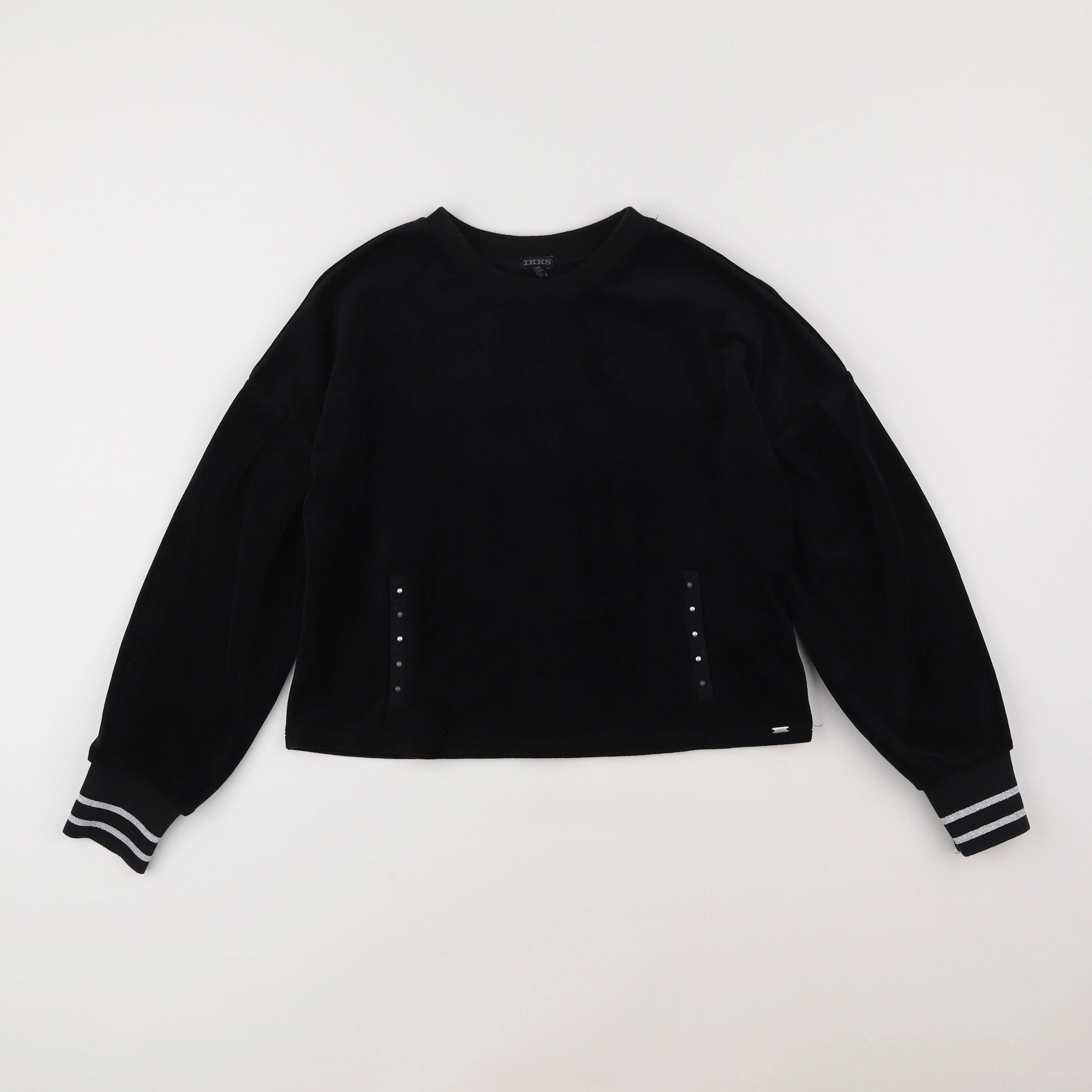 IKKS - sweat velours noir - 10 ans