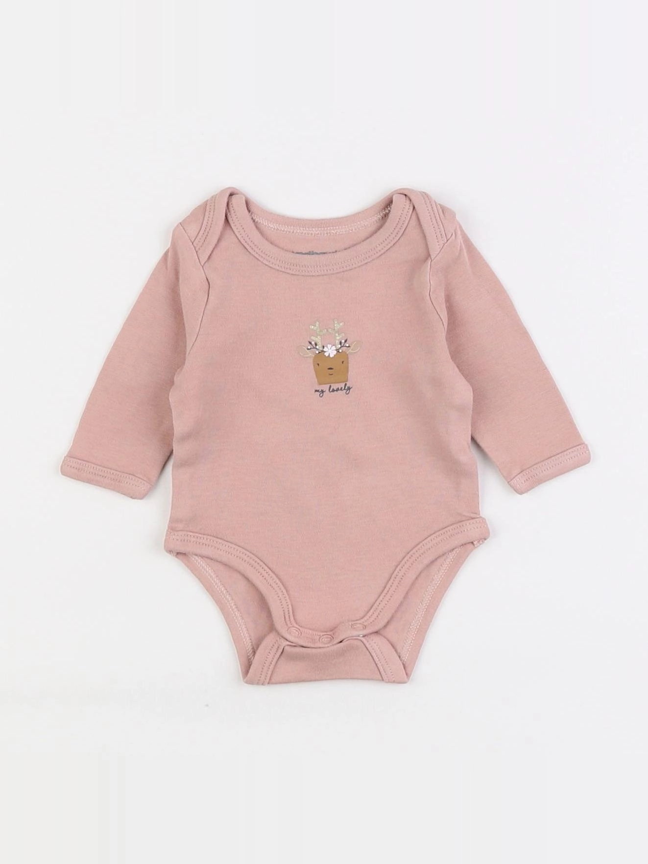 Vertbaudet - body rose - 1 mois