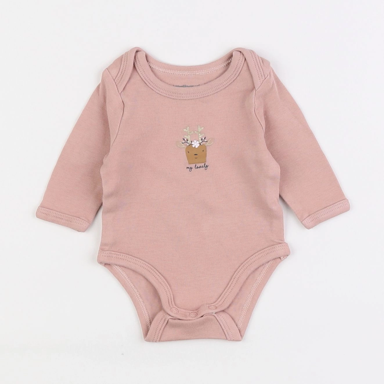 Vertbaudet - body rose - 1 mois