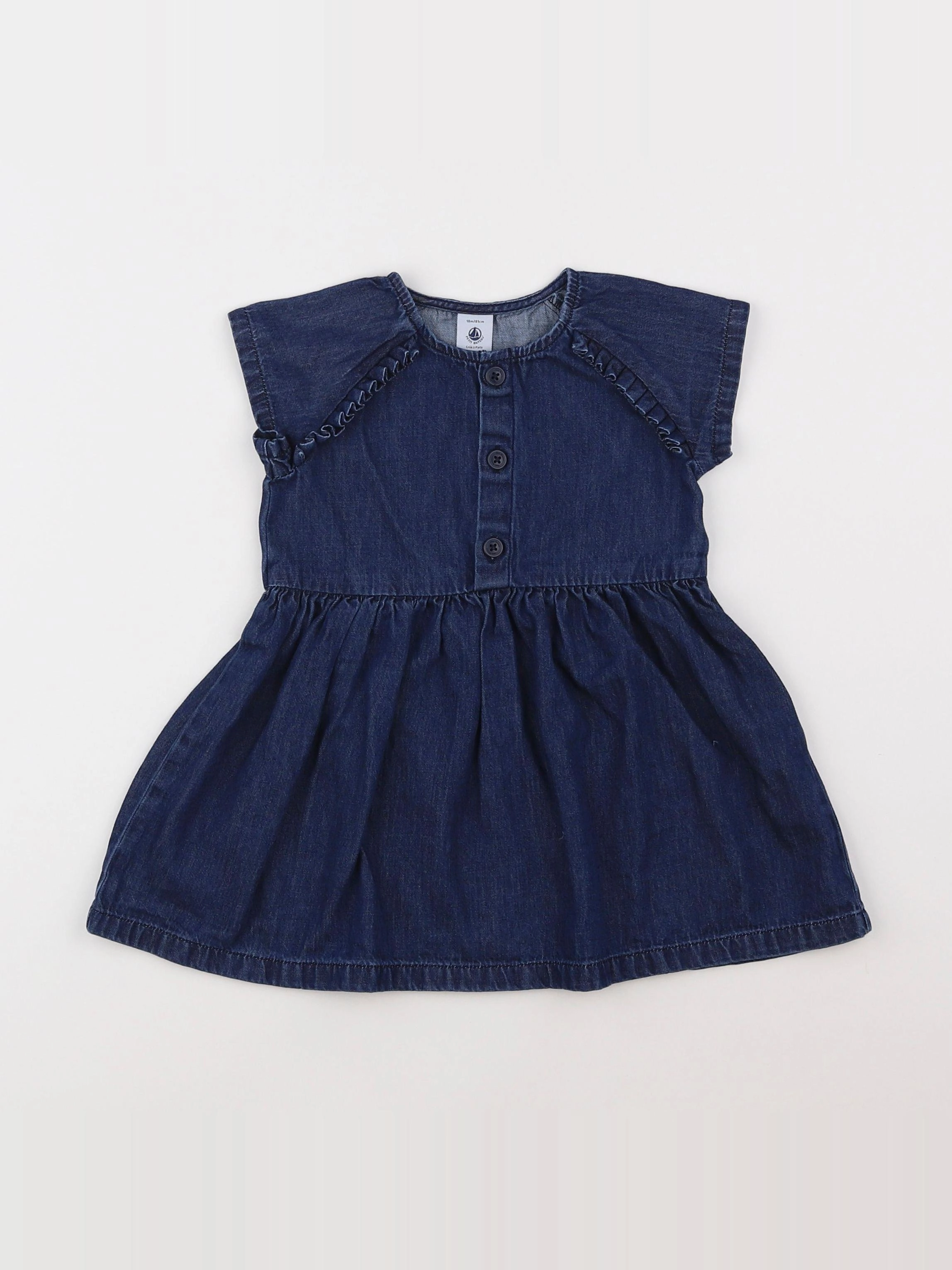 Petit Bateau - robe bleu - 18 mois