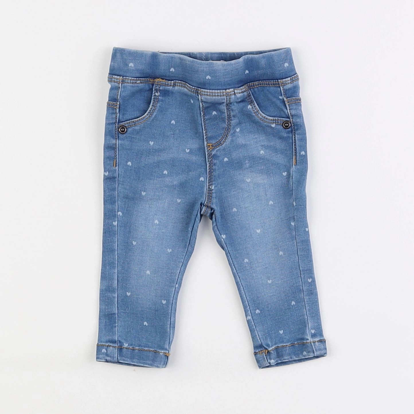 Vertbaudet - jegging bleu - 3 mois