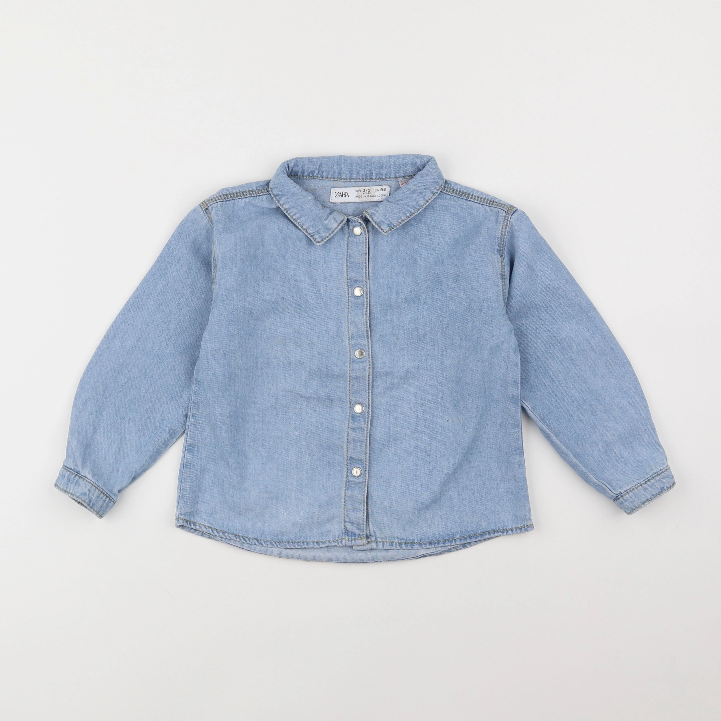 Zara - chemise bleu - 2/3 ans