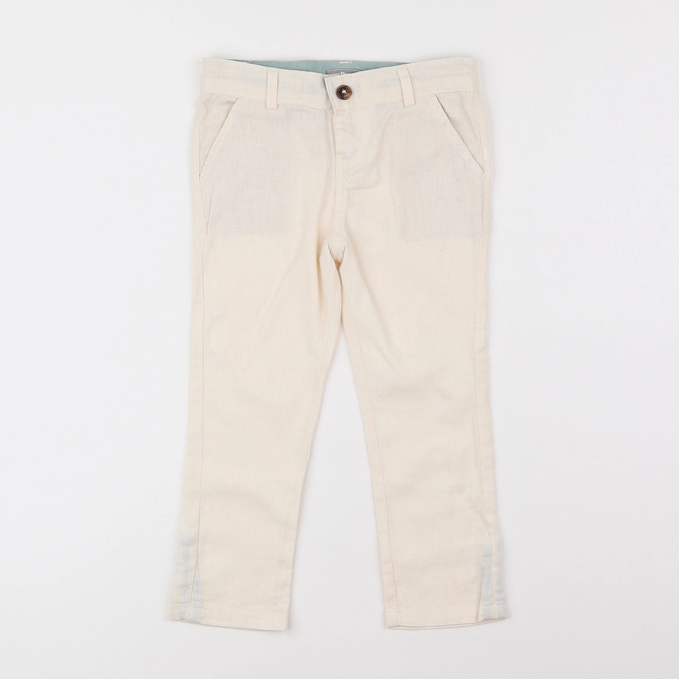 Vertbaudet - pantalon beige - 3 ans