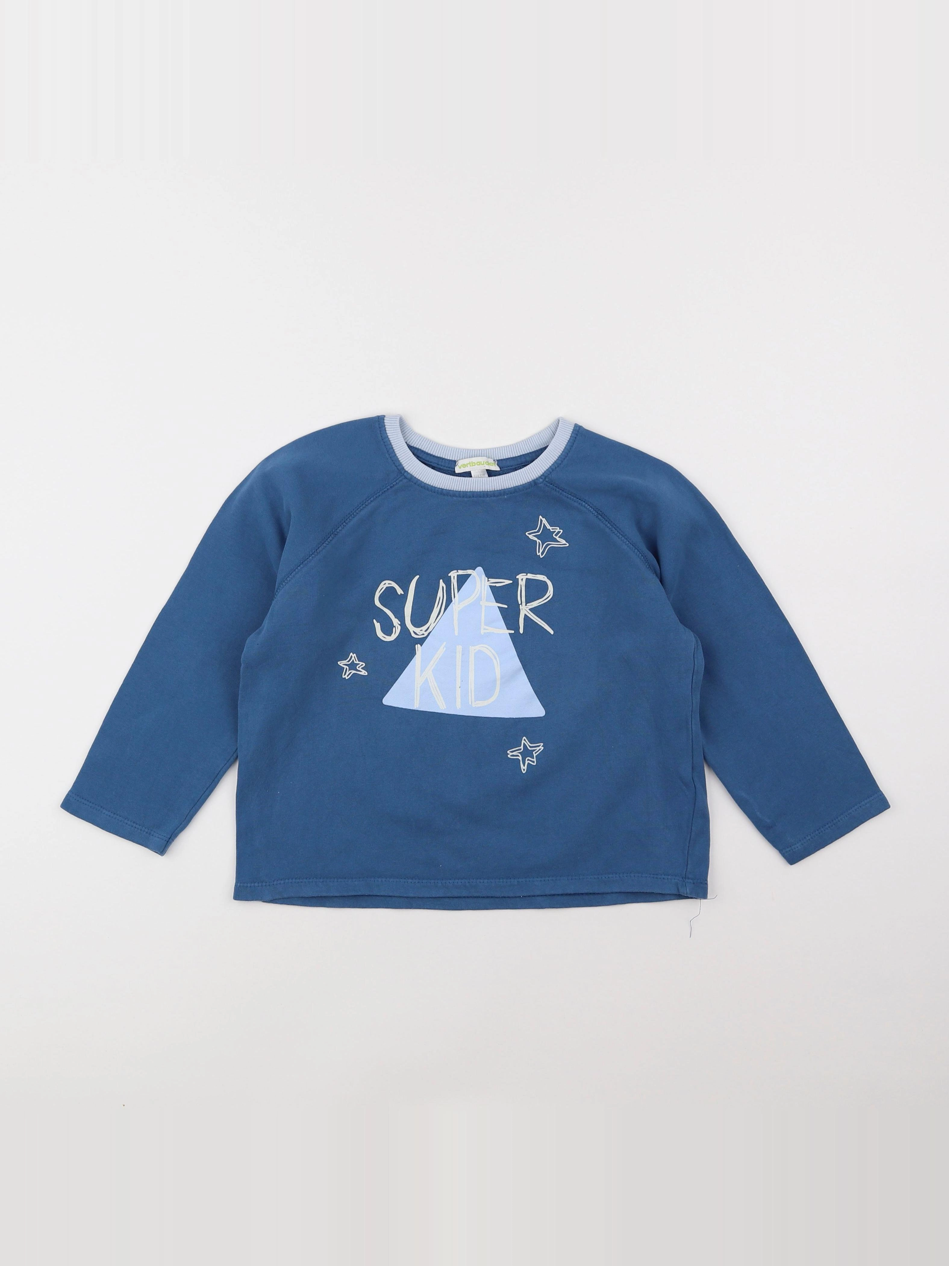 Vertbaudet - sweat bleu - 6 ans