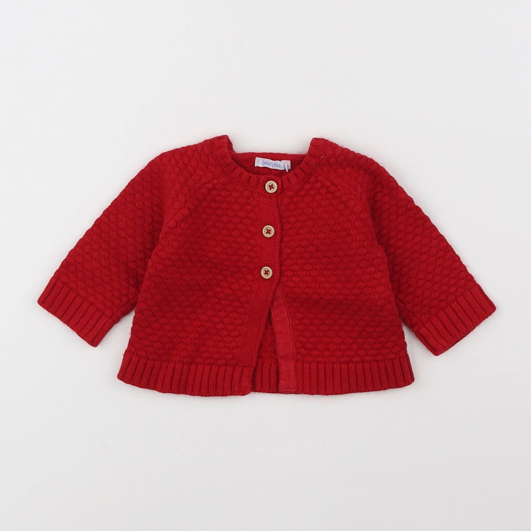 Boutchou - pull rouge - 3 mois