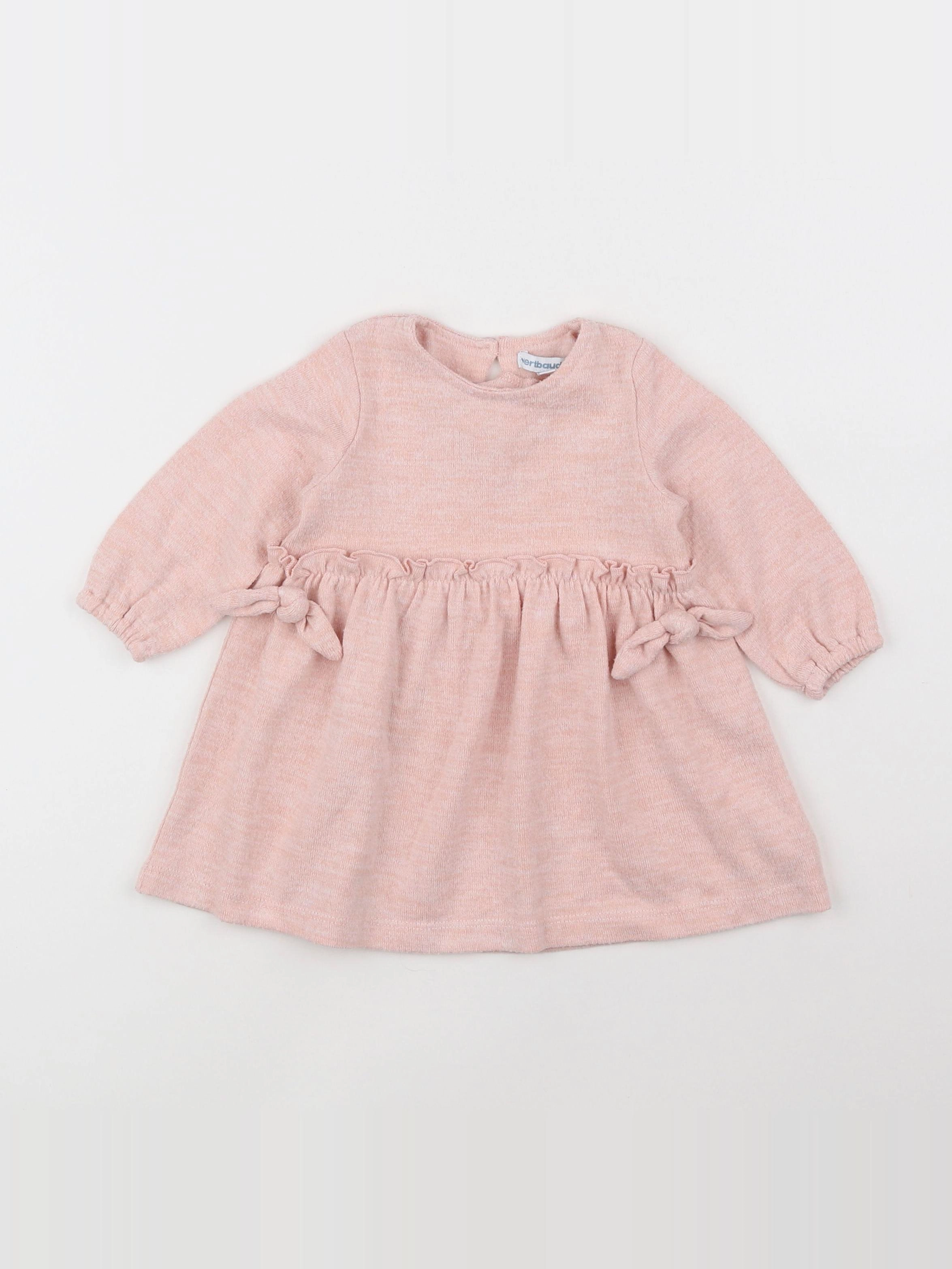 Vertbaudet - robe rose - 6/9 mois