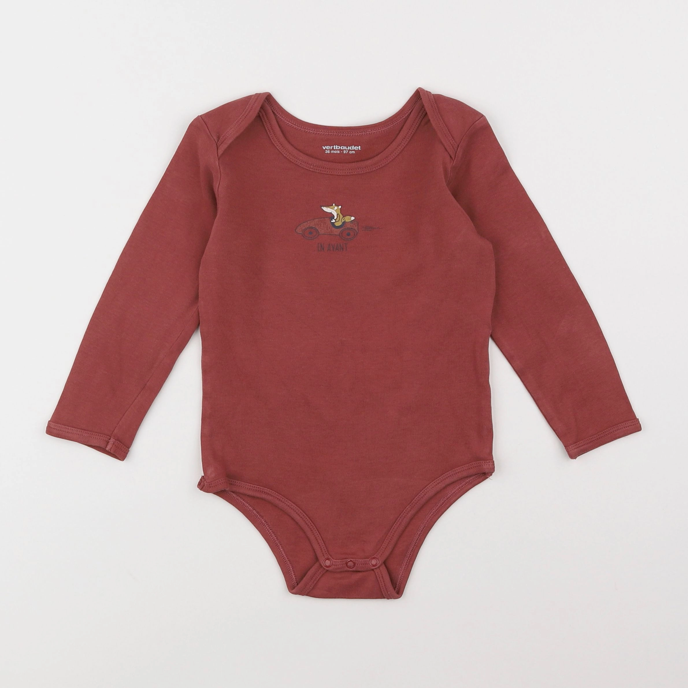 Vertbaudet - body rouge - 3 ans