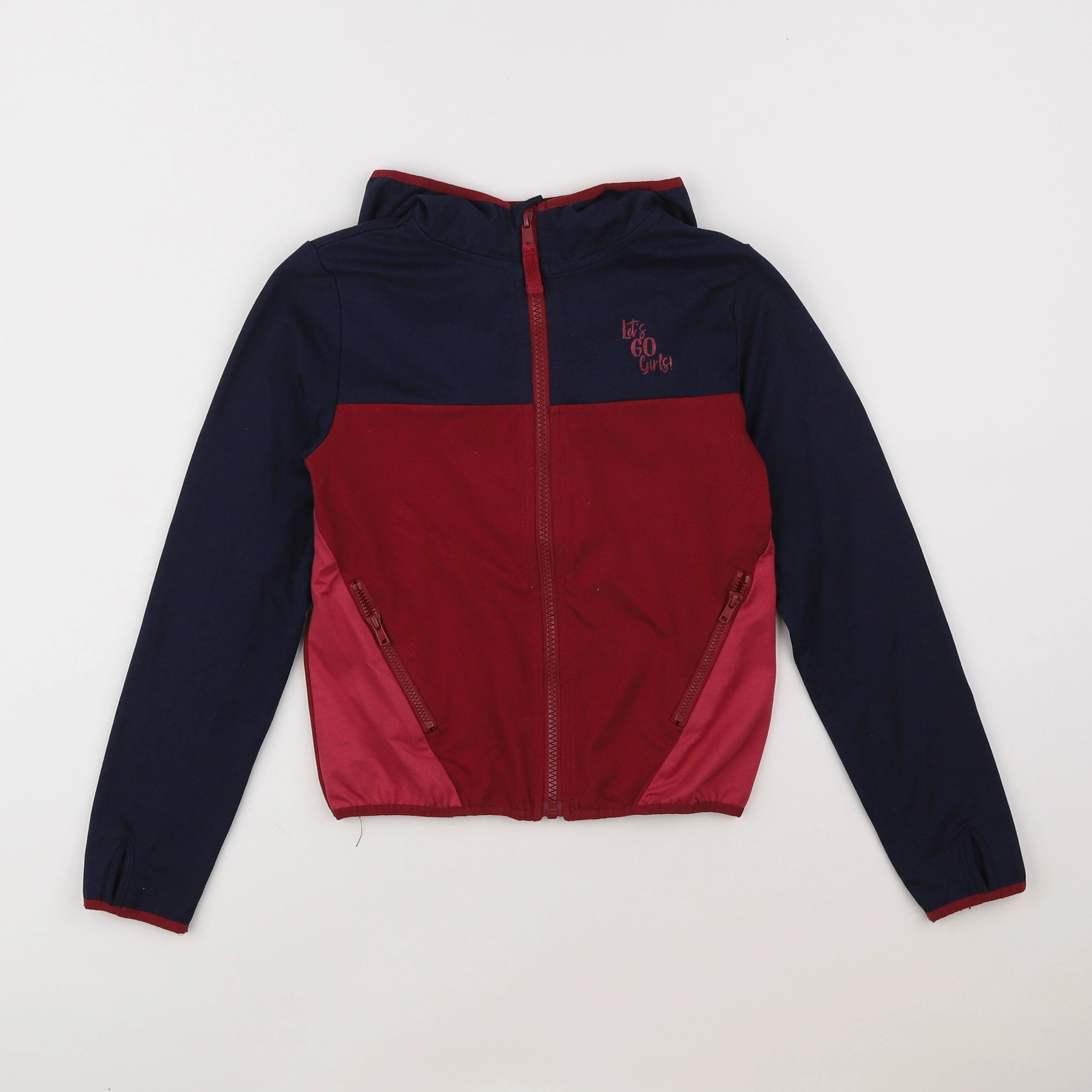 Vertbaudet - sweat rouge - 8 ans
