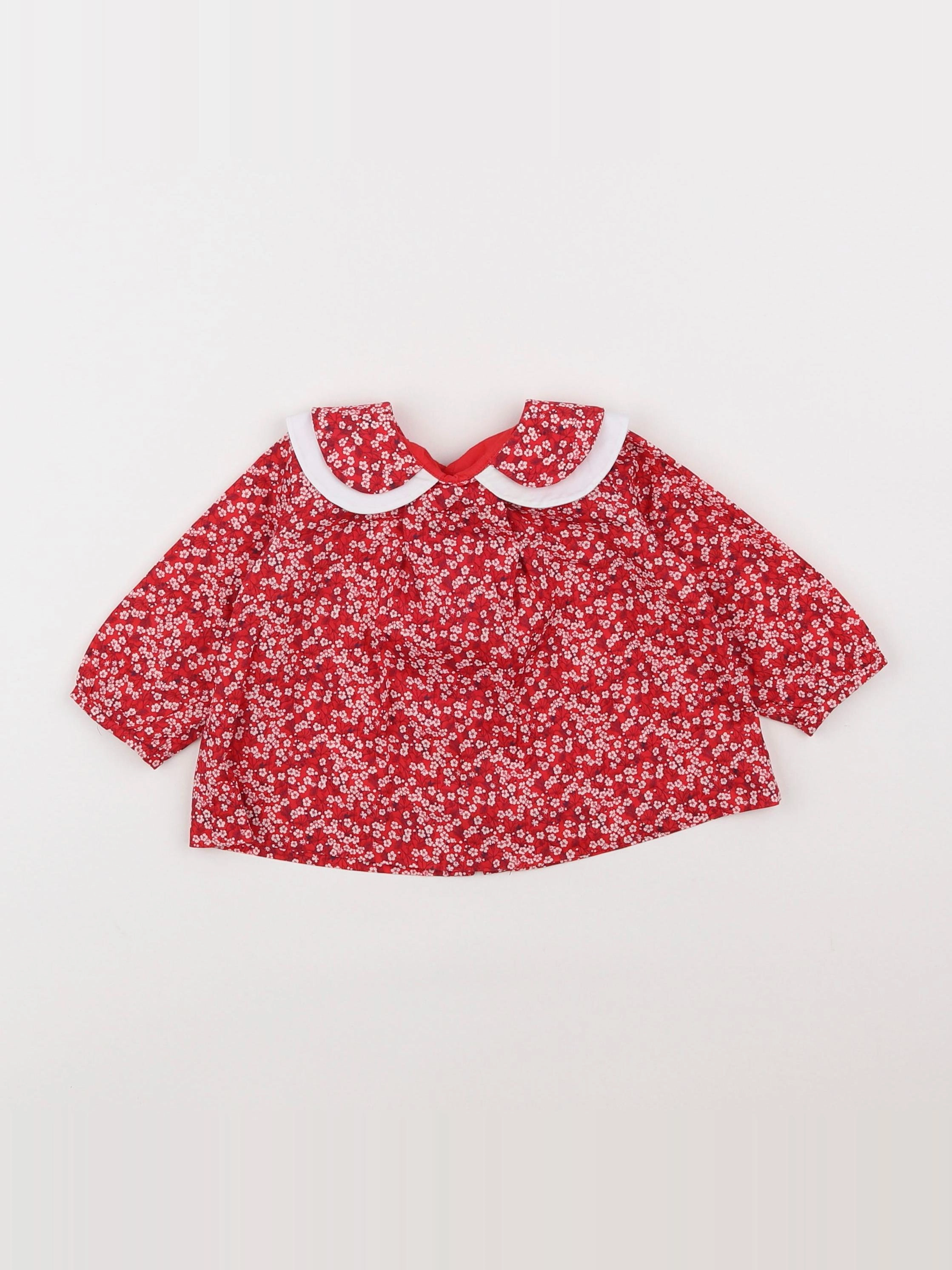 Jacadi - blouse rouge - 6 mois