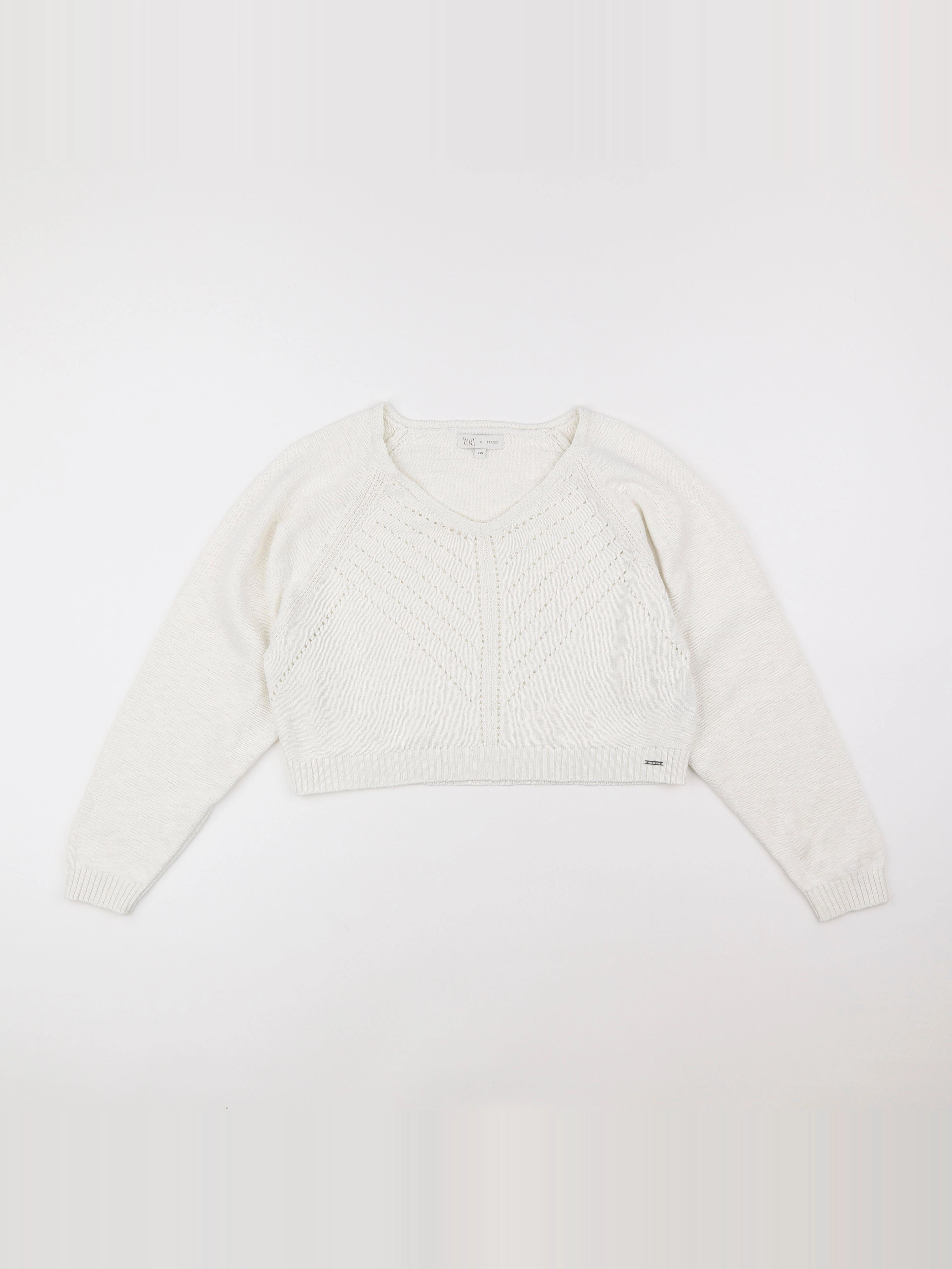 IKKS - pull blanc - 10 ans
