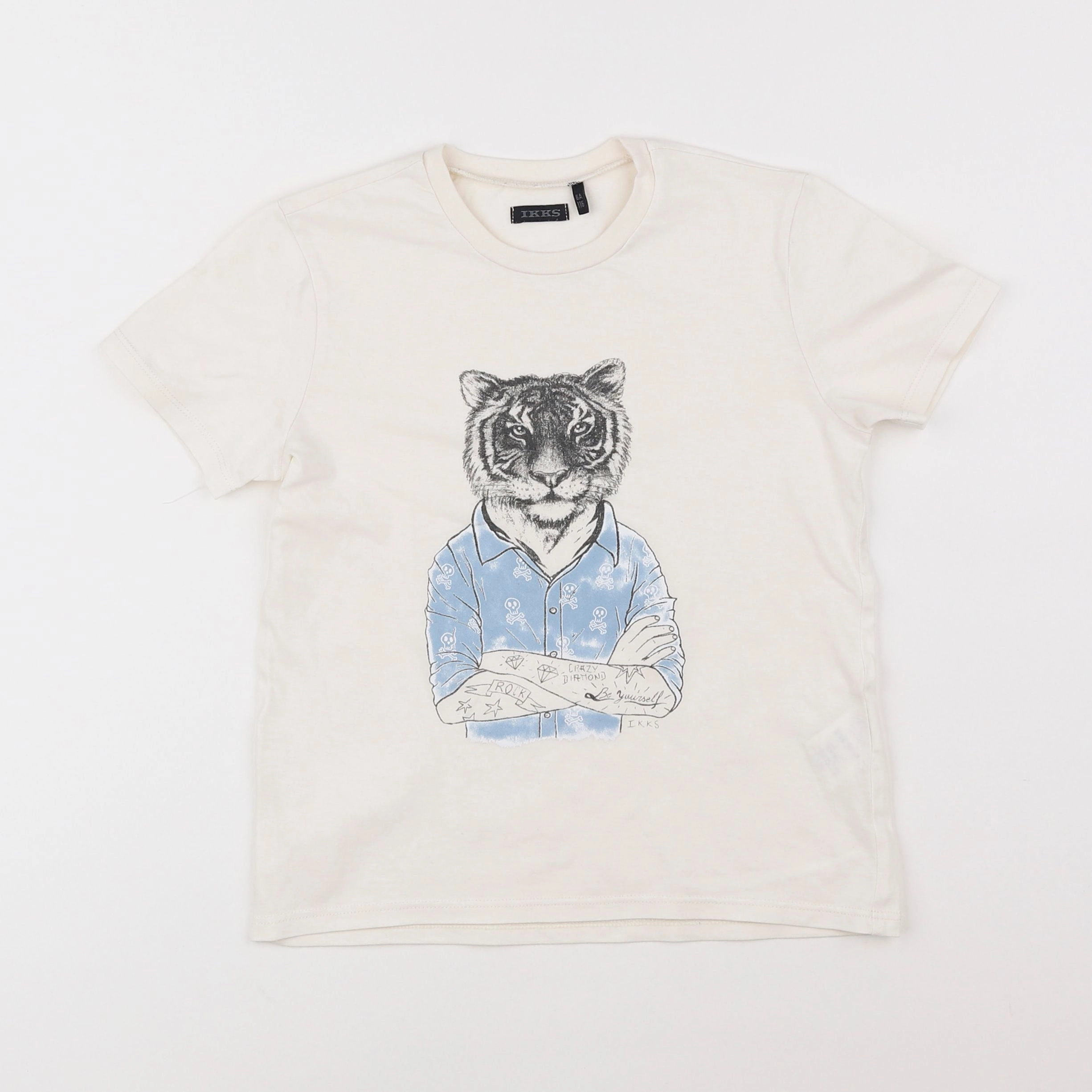 IKKS - tee-shirt blanc - 6 ans