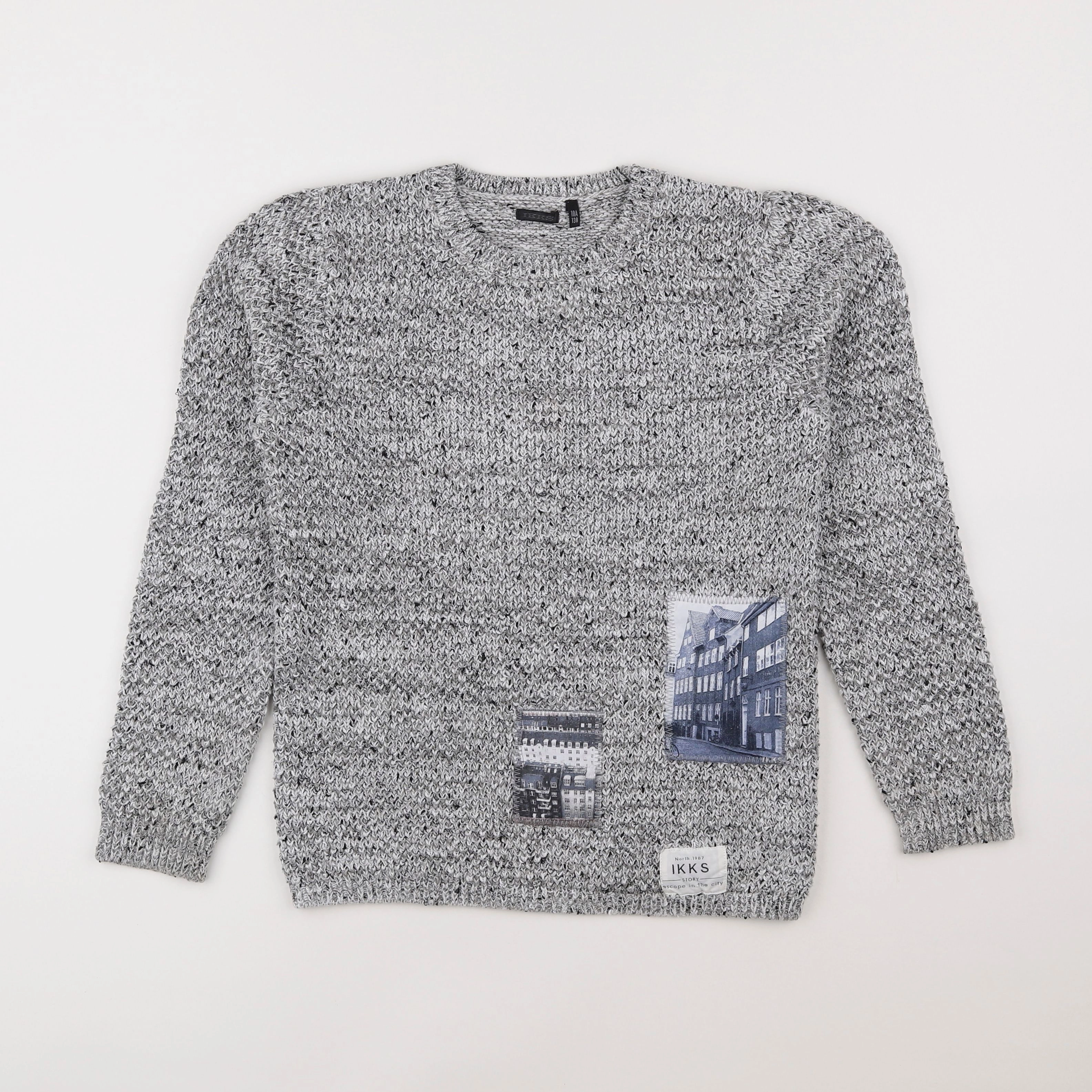 IKKS - pull gris - 10 ans