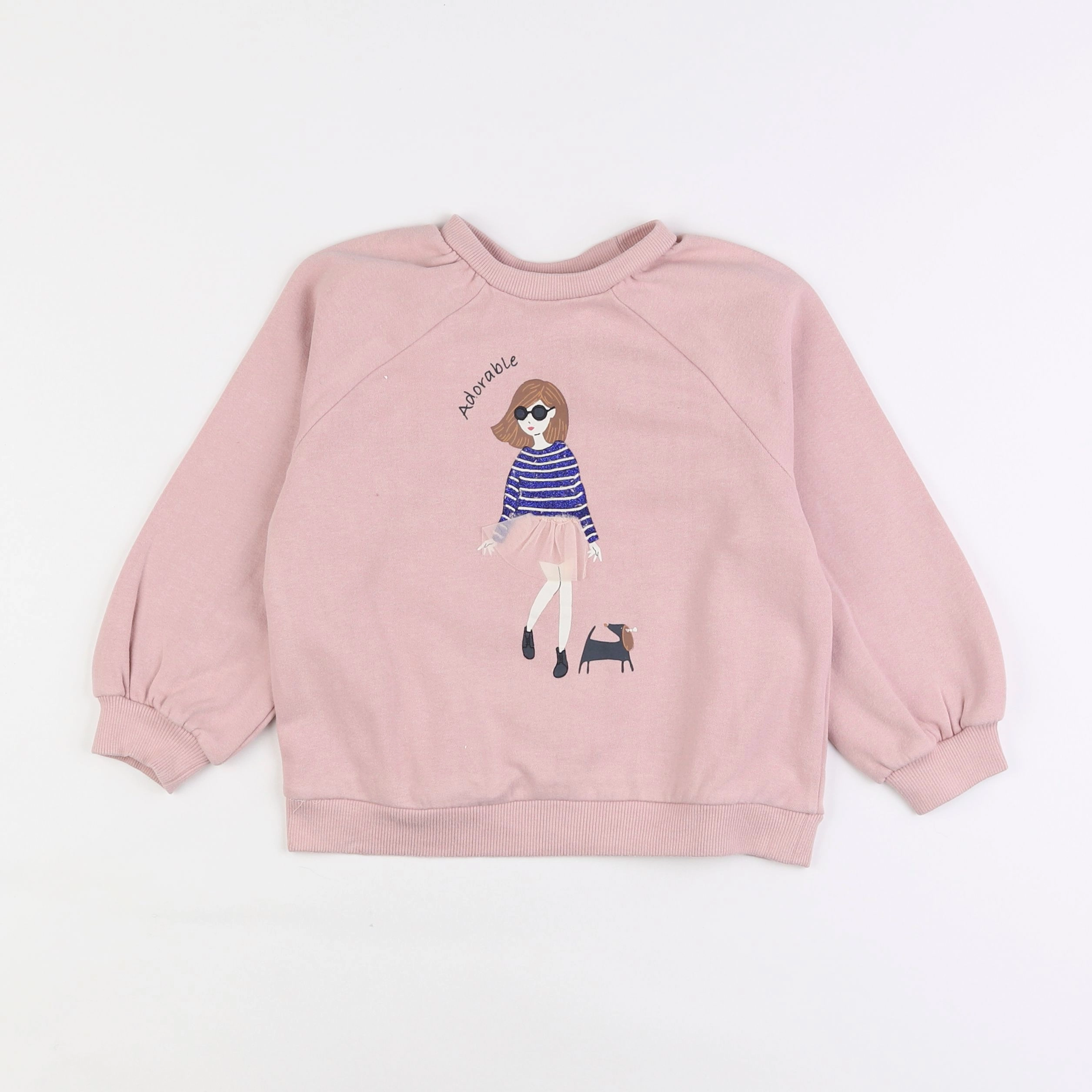 Vertbaudet - sweat rose - 5 ans