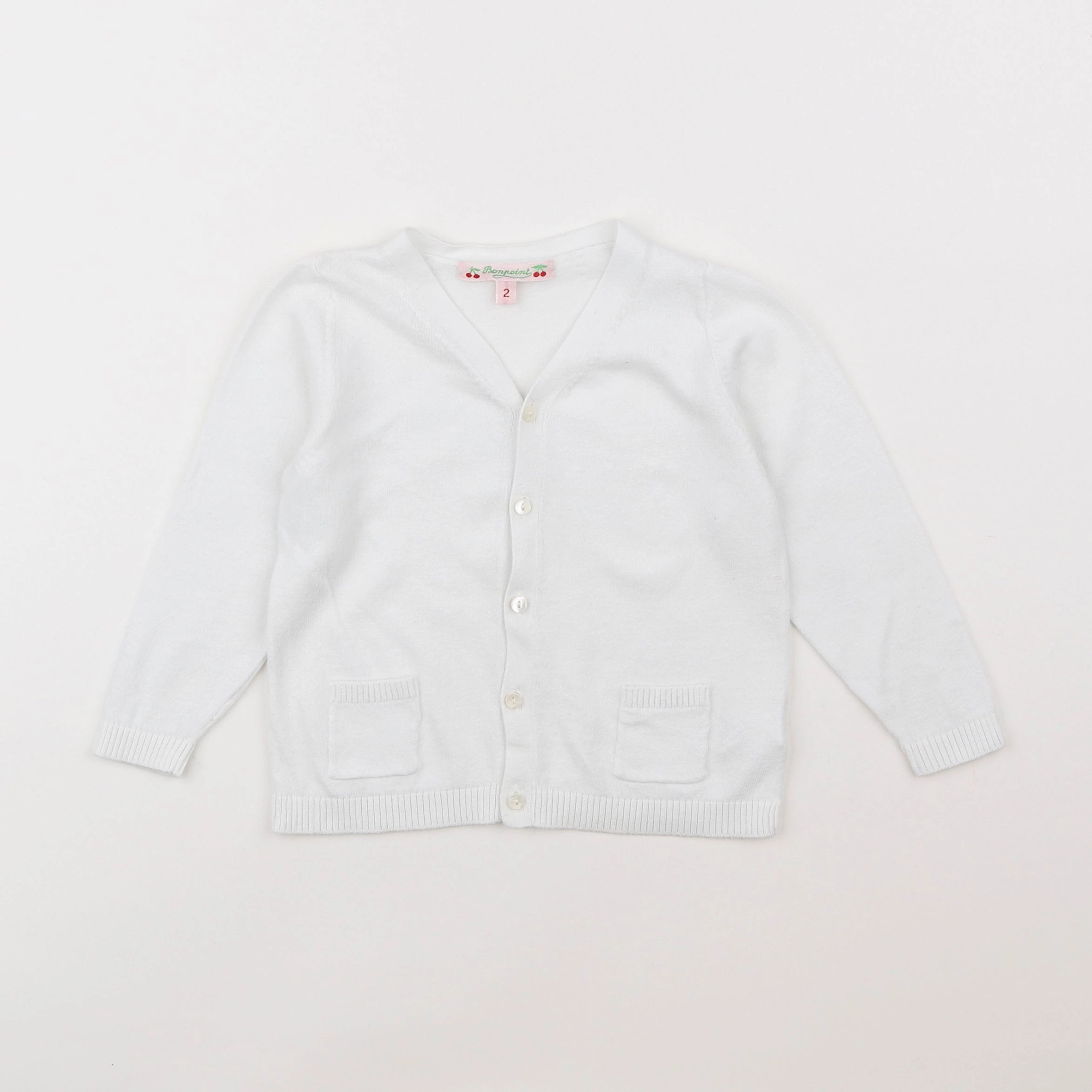 Bonpoint - gilet blanc - 2 ans