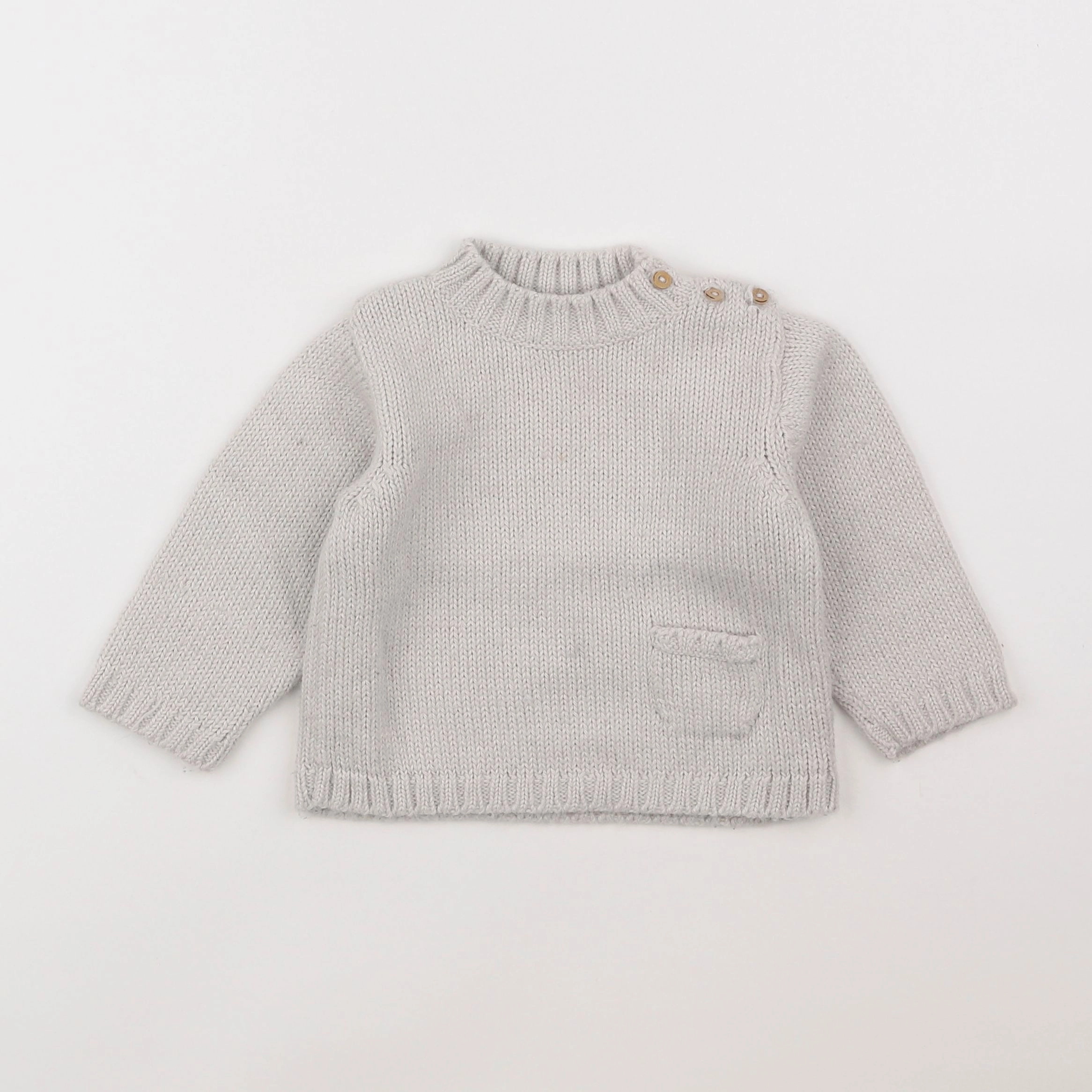 Bonpoint - pull gris - 12 mois