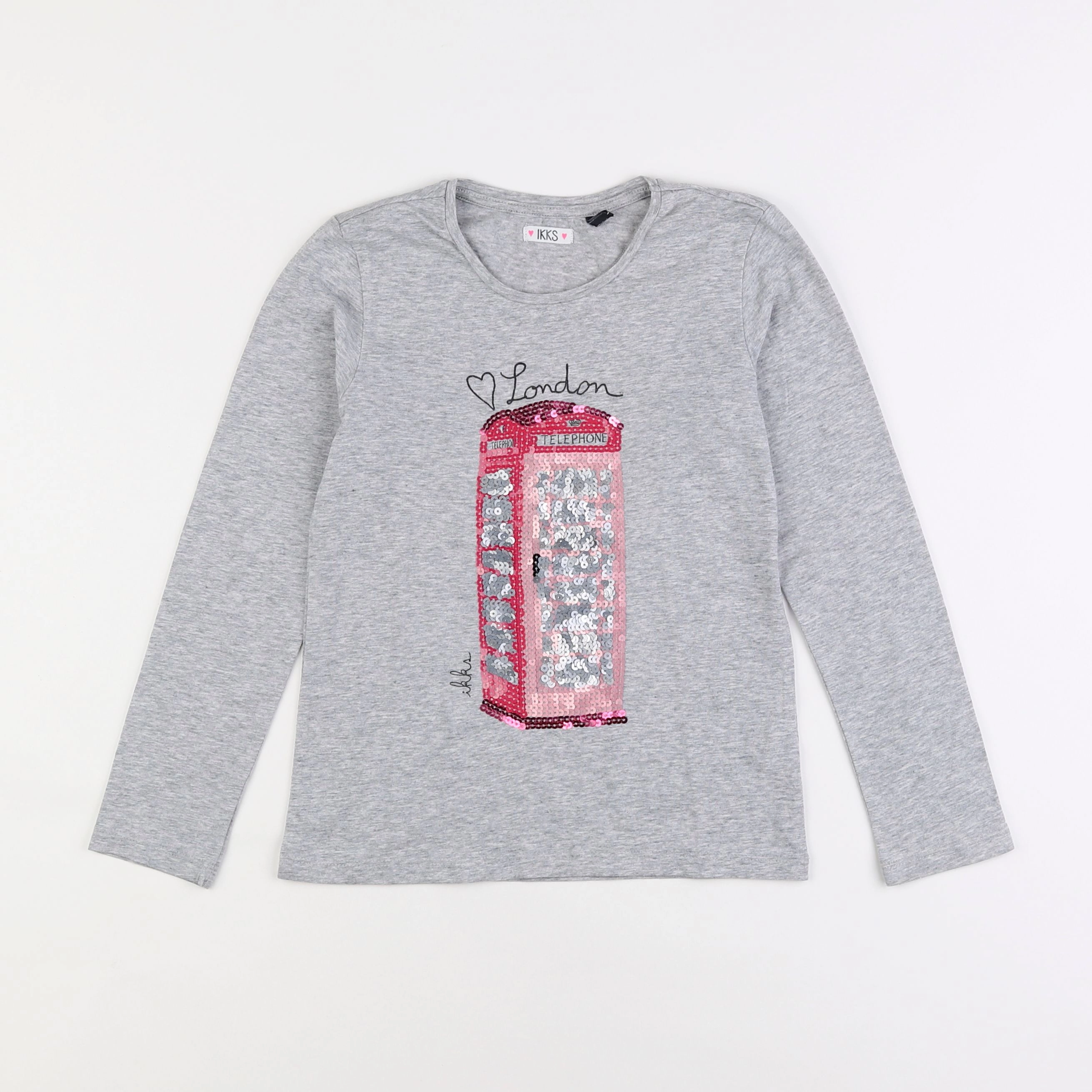 IKKS - tee-shirt gris - 8 ans