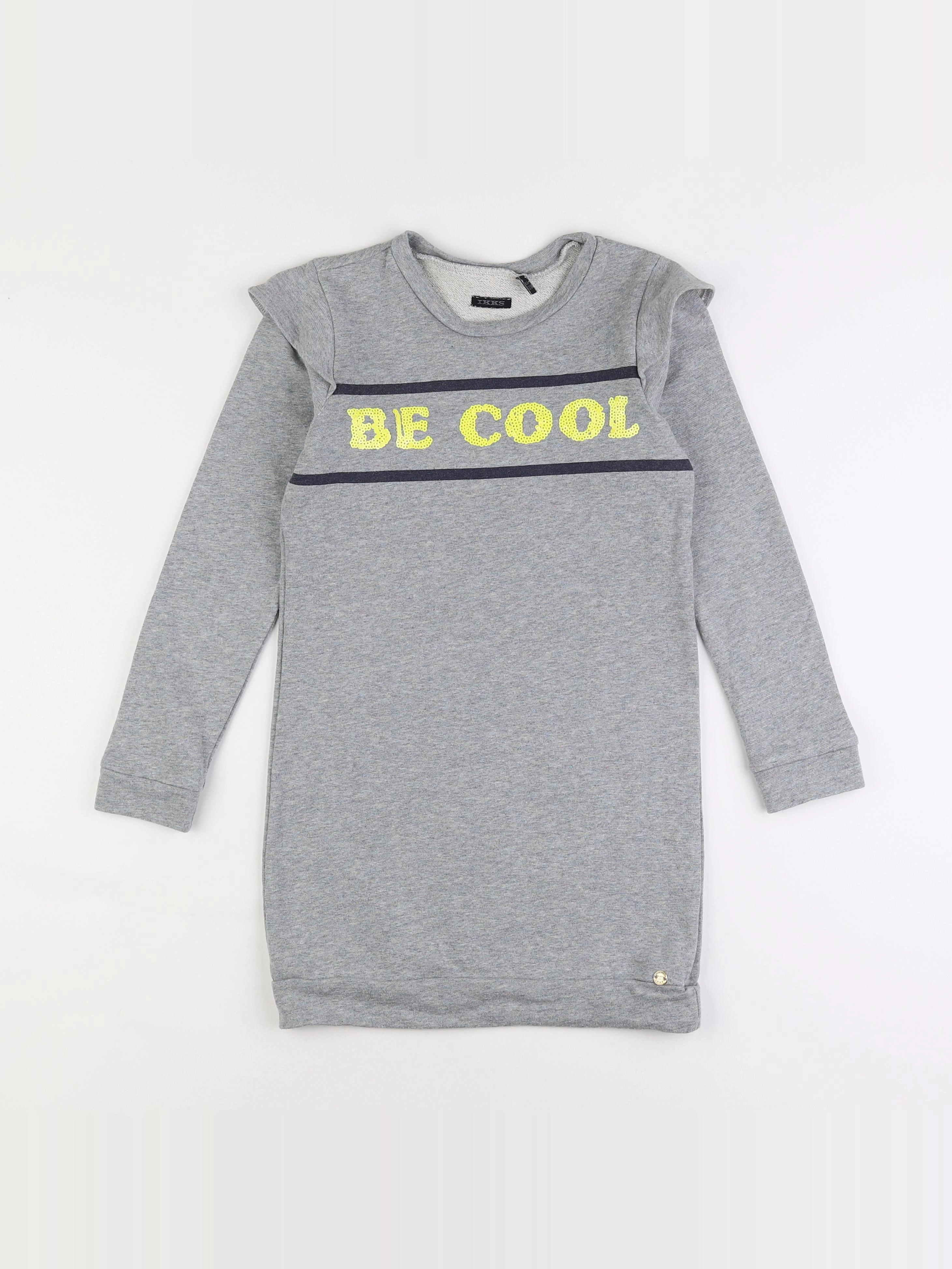 IKKS - robe gris - 8 ans