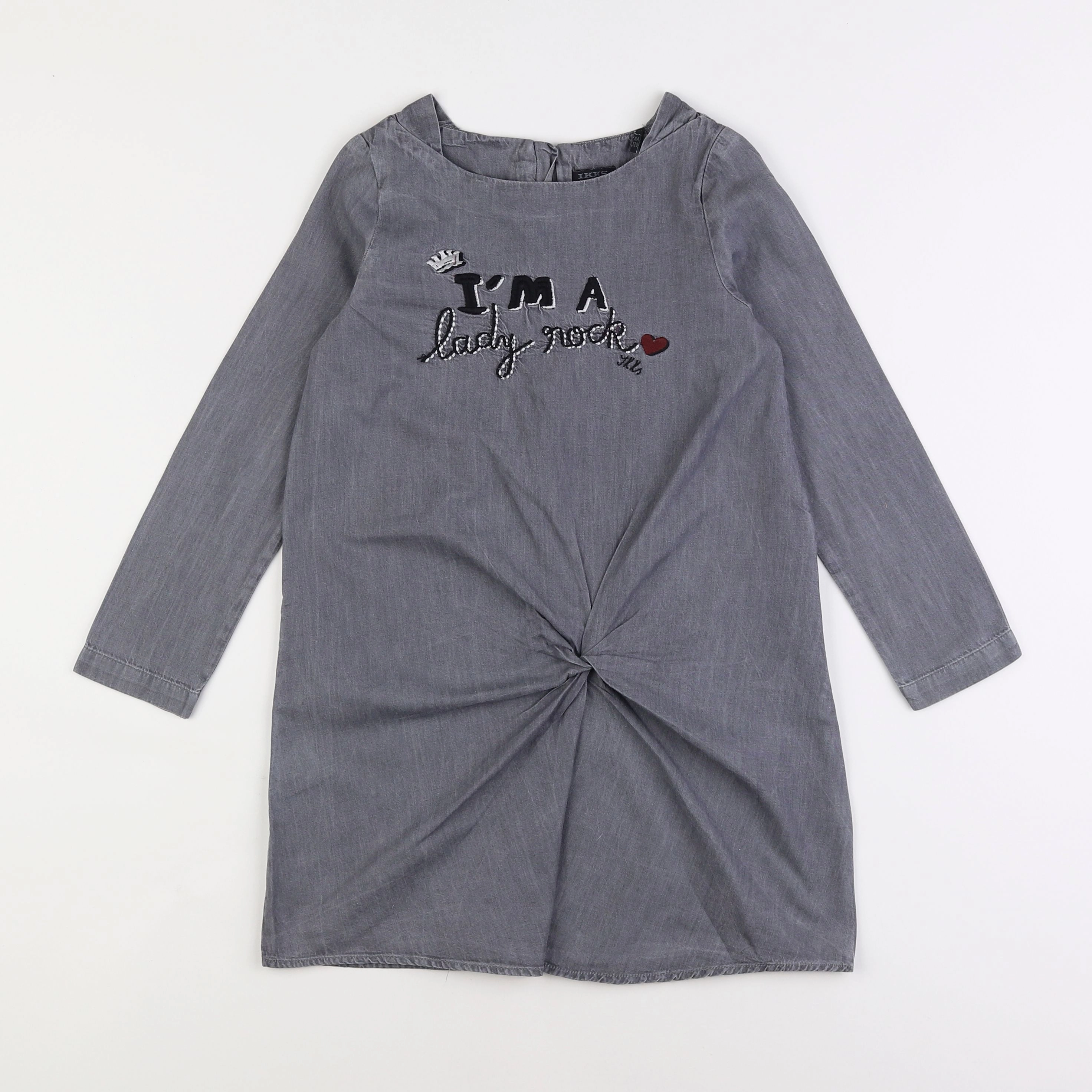 IKKS - robe gris - 8 ans