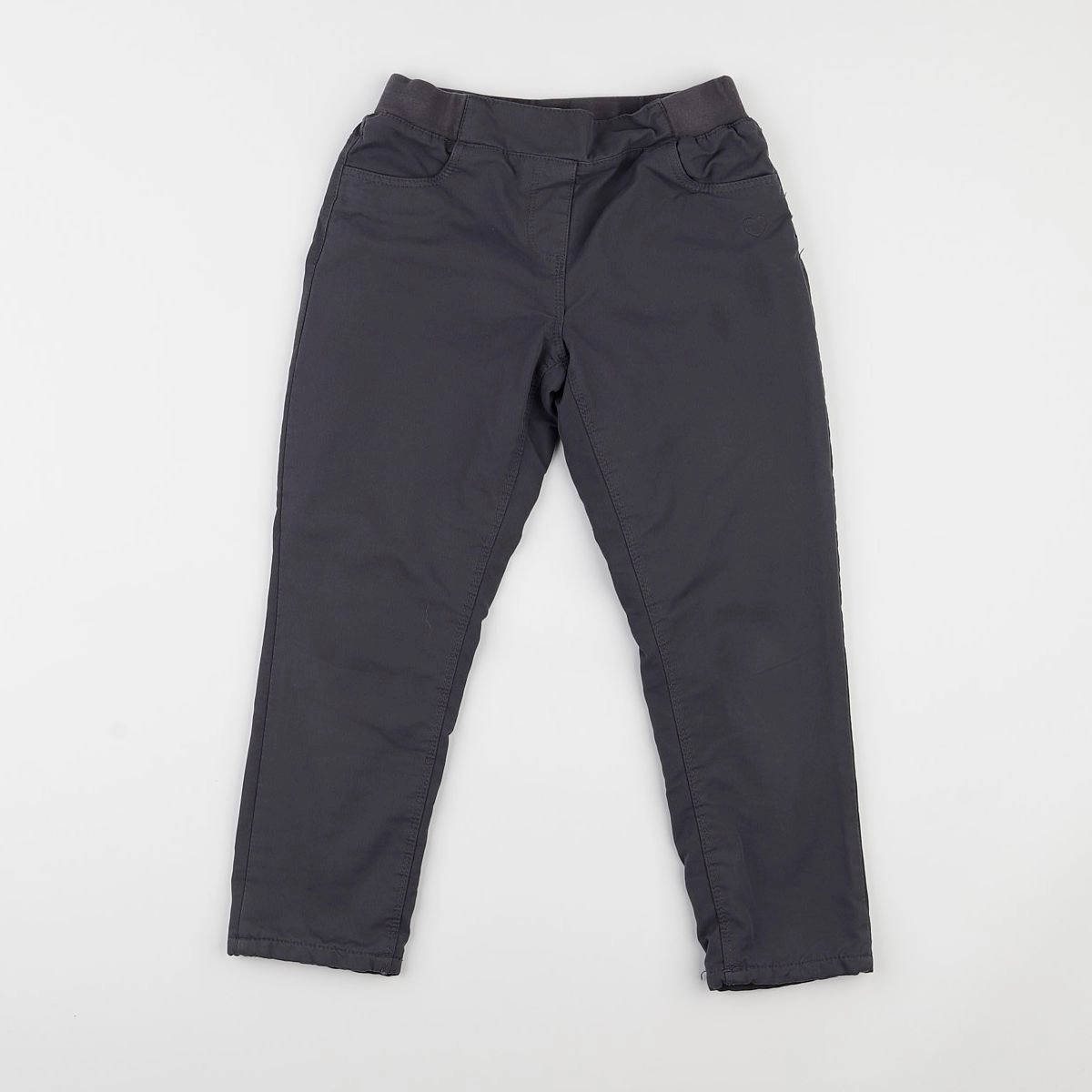 Vertbaudet - pantalon doublé gris - 8 ans