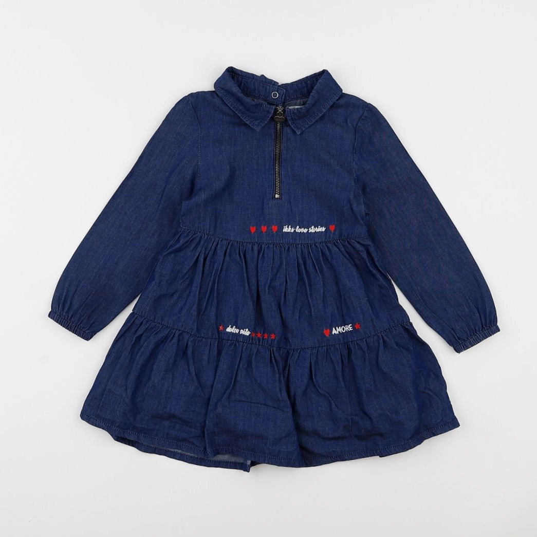 IKKS - robe bleu - 3 ans
