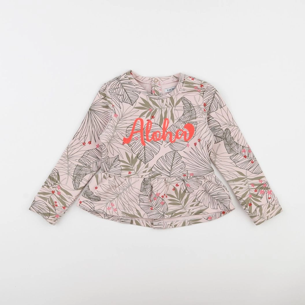 IKKS - sweat rose - 3 ans