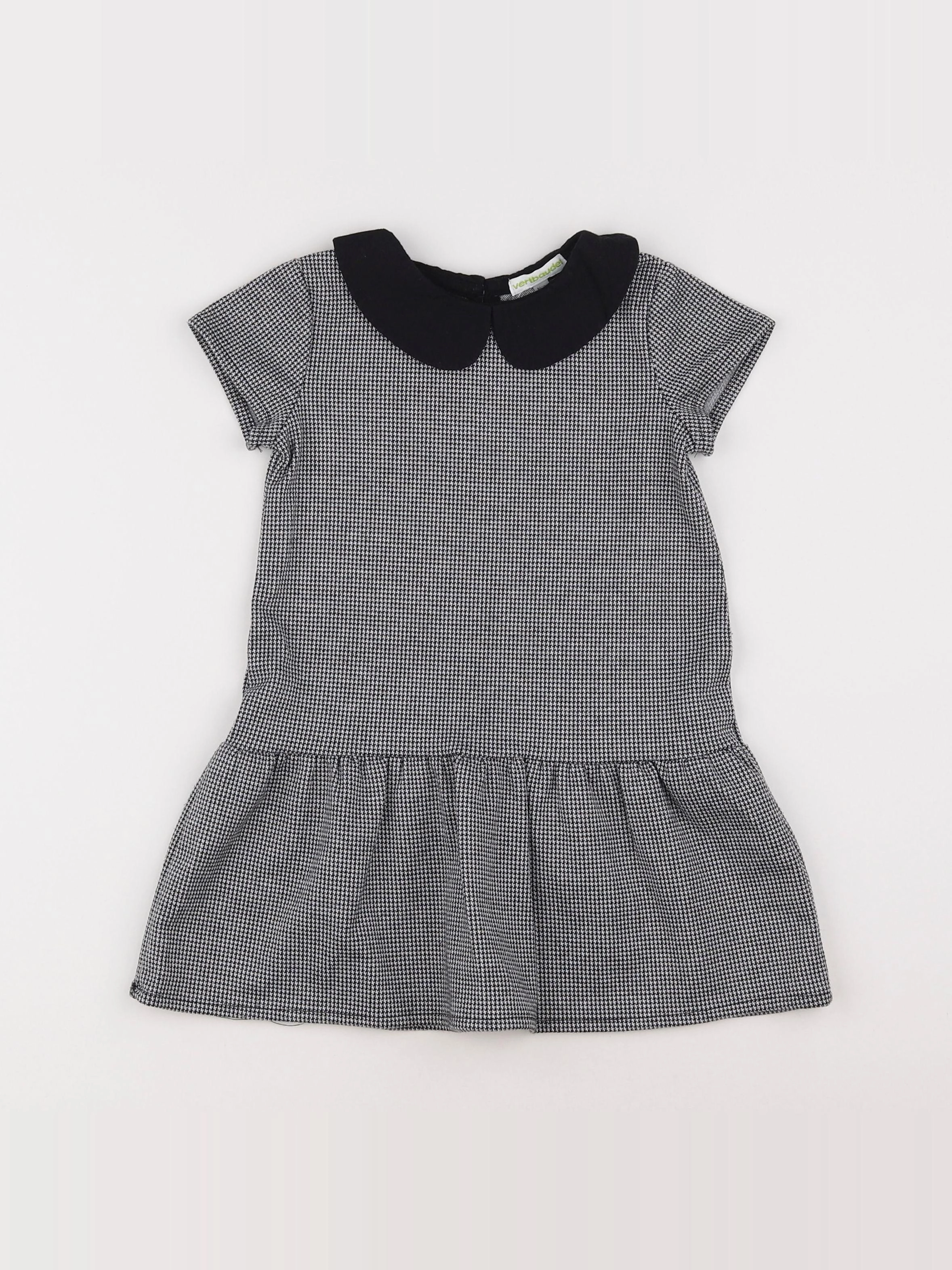 Vertbaudet - robe blanc, noir - 3 ans