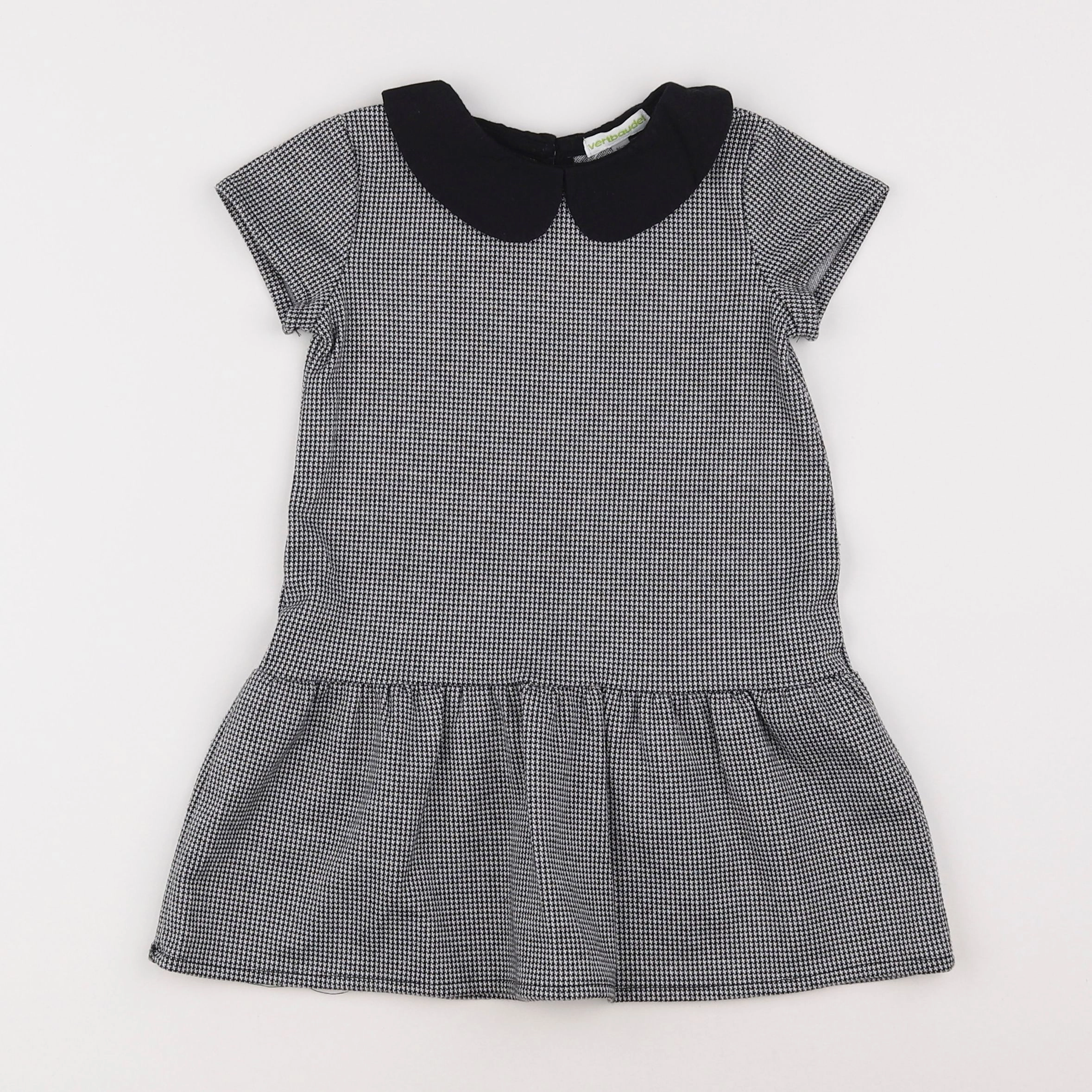 Vertbaudet - robe blanc, noir - 3 ans