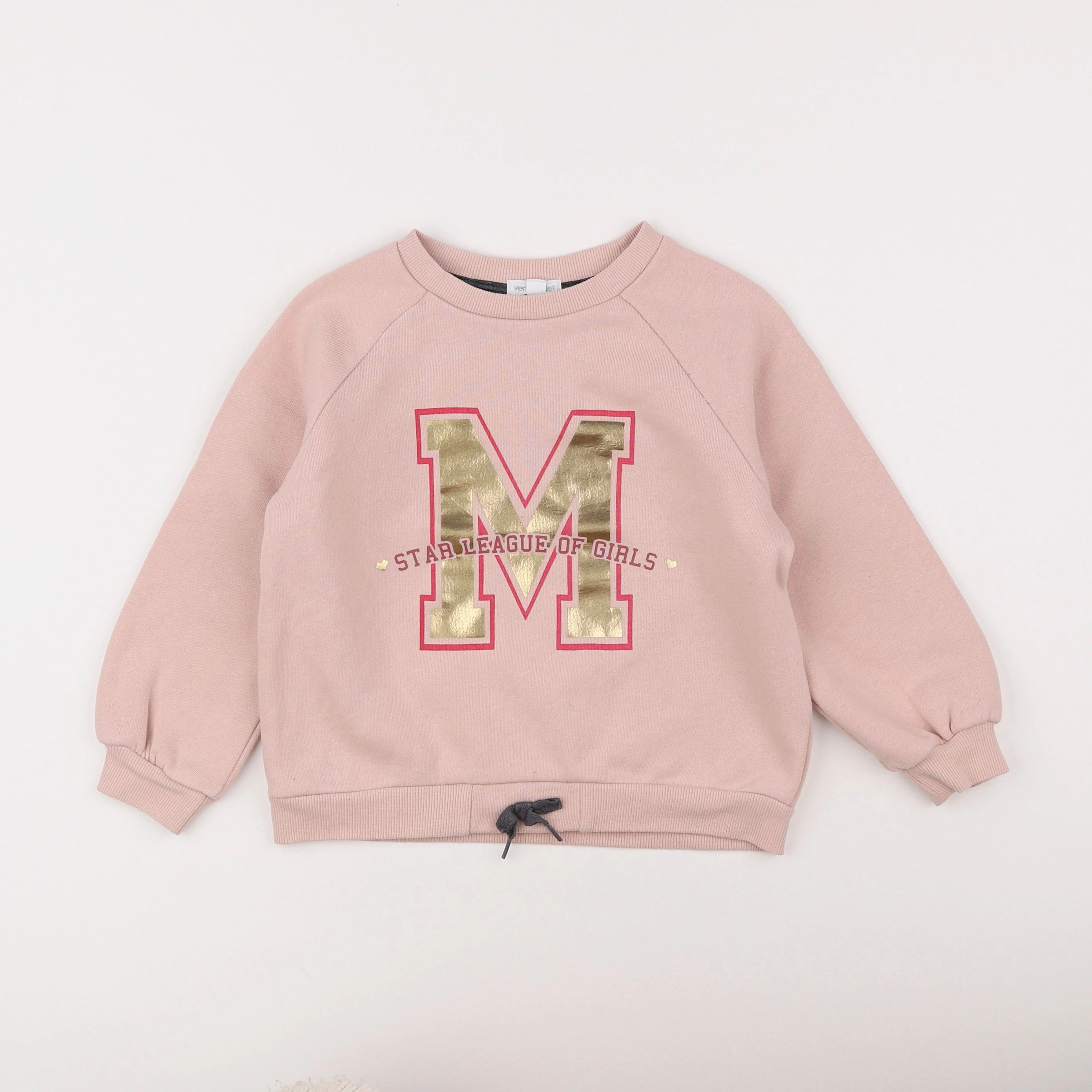 Vertbaudet - sweat rose - 5 ans